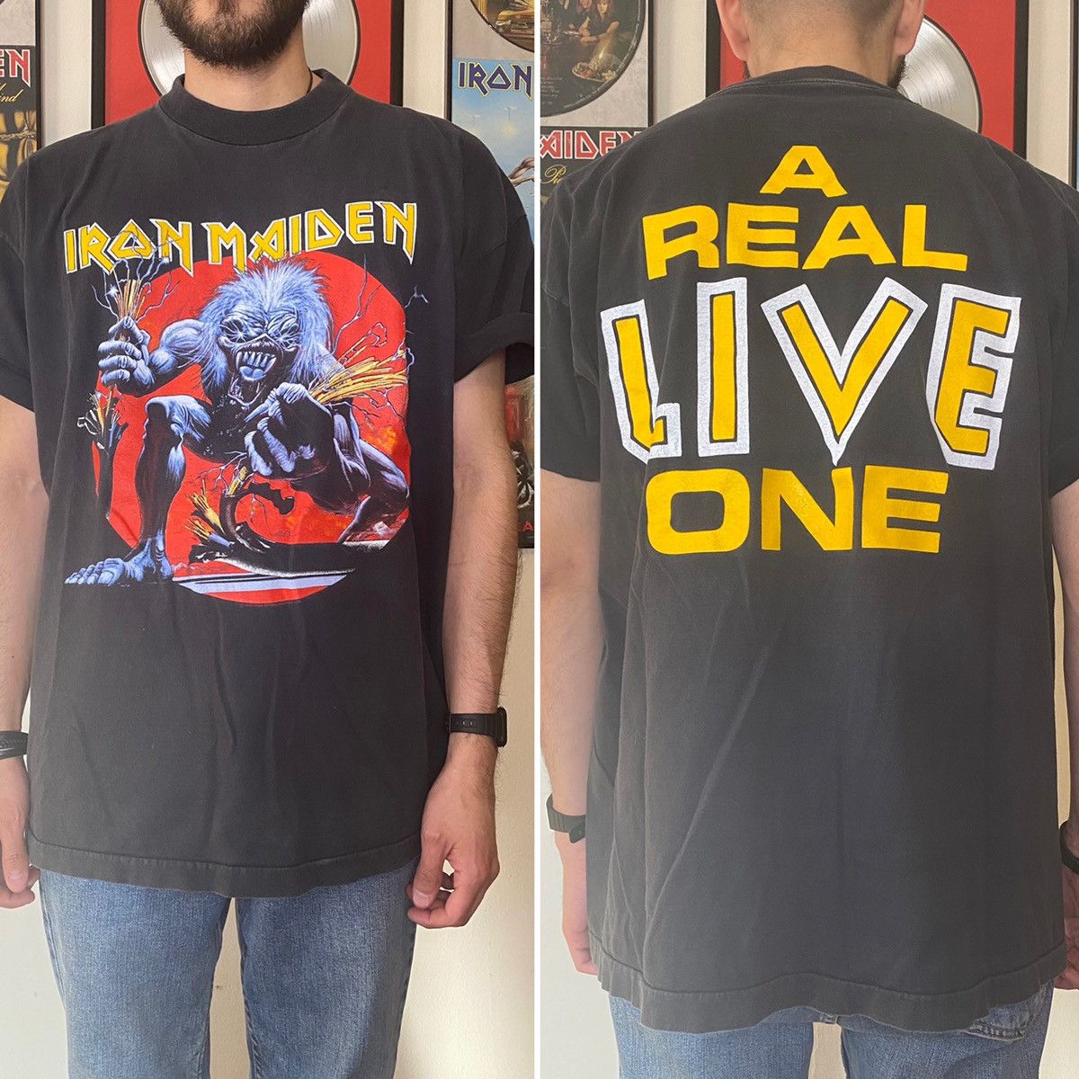 Maiden 1993 Iron Maiden Shirt Real Live One T-Shirts, Hoodie, Sweatshirt
