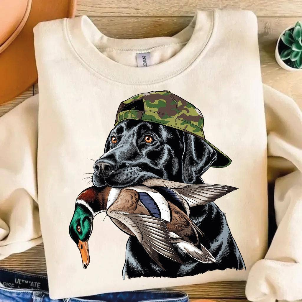 Labrador Duck Hunting Shirt - Hunting Dog Duck Hunter Hoodie, Sweatshirt | PodTeesHub.com