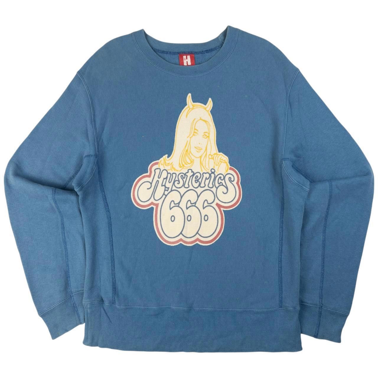 Designer Vintage Hysteric Glamour 666 Graphic Sweatshirt Size S T-Shirts, Hoodie | PodTeesHub.com