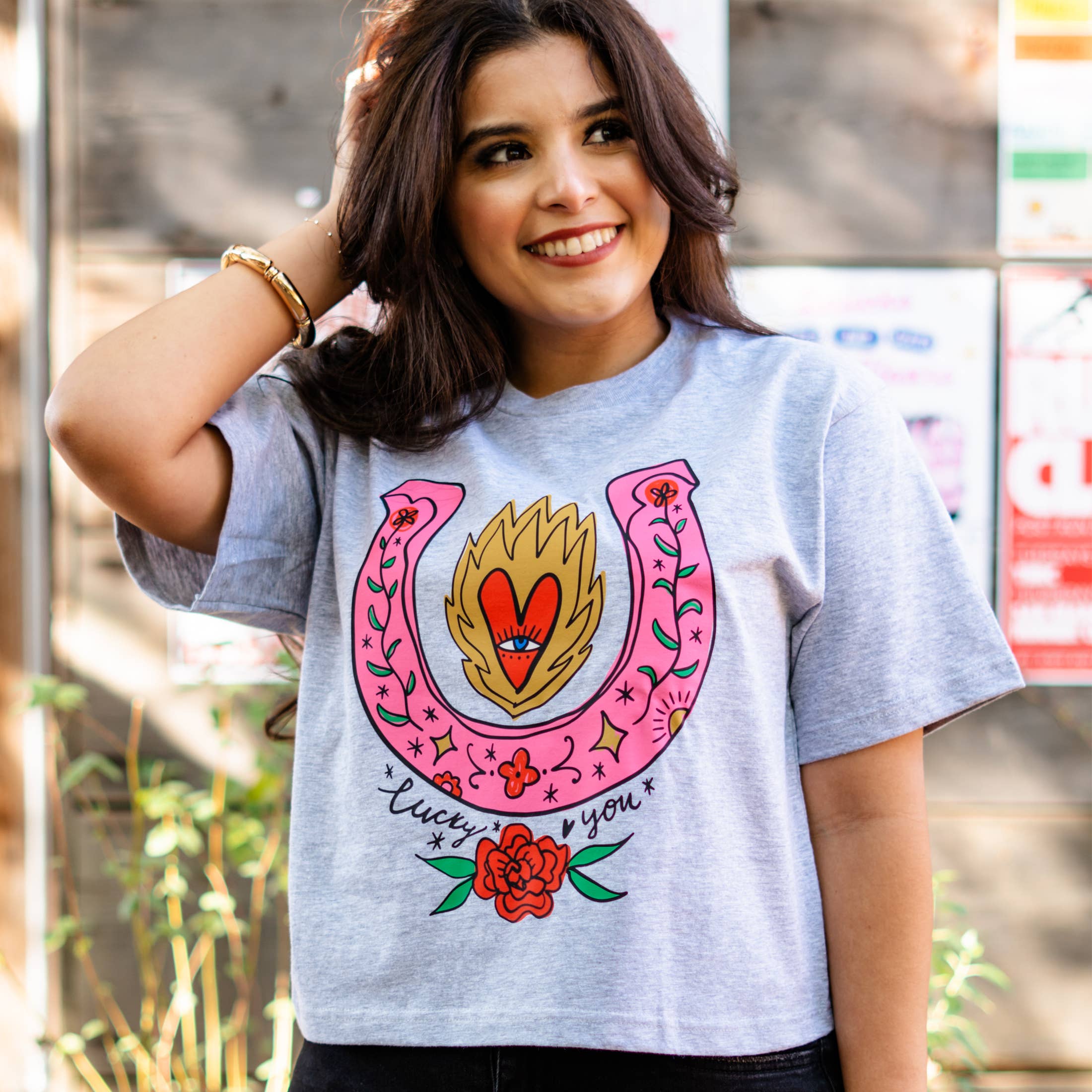 Western Tee, Western Shirt Lucky You Horseshoe Graphic Tee Hoodie, Sweatshirt | PodTeesHub.com