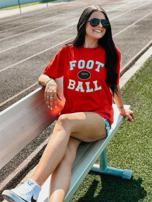 Football Game Day Chenille Patch Tee Hoodie, Sweatshirt | PodTeesHub.com