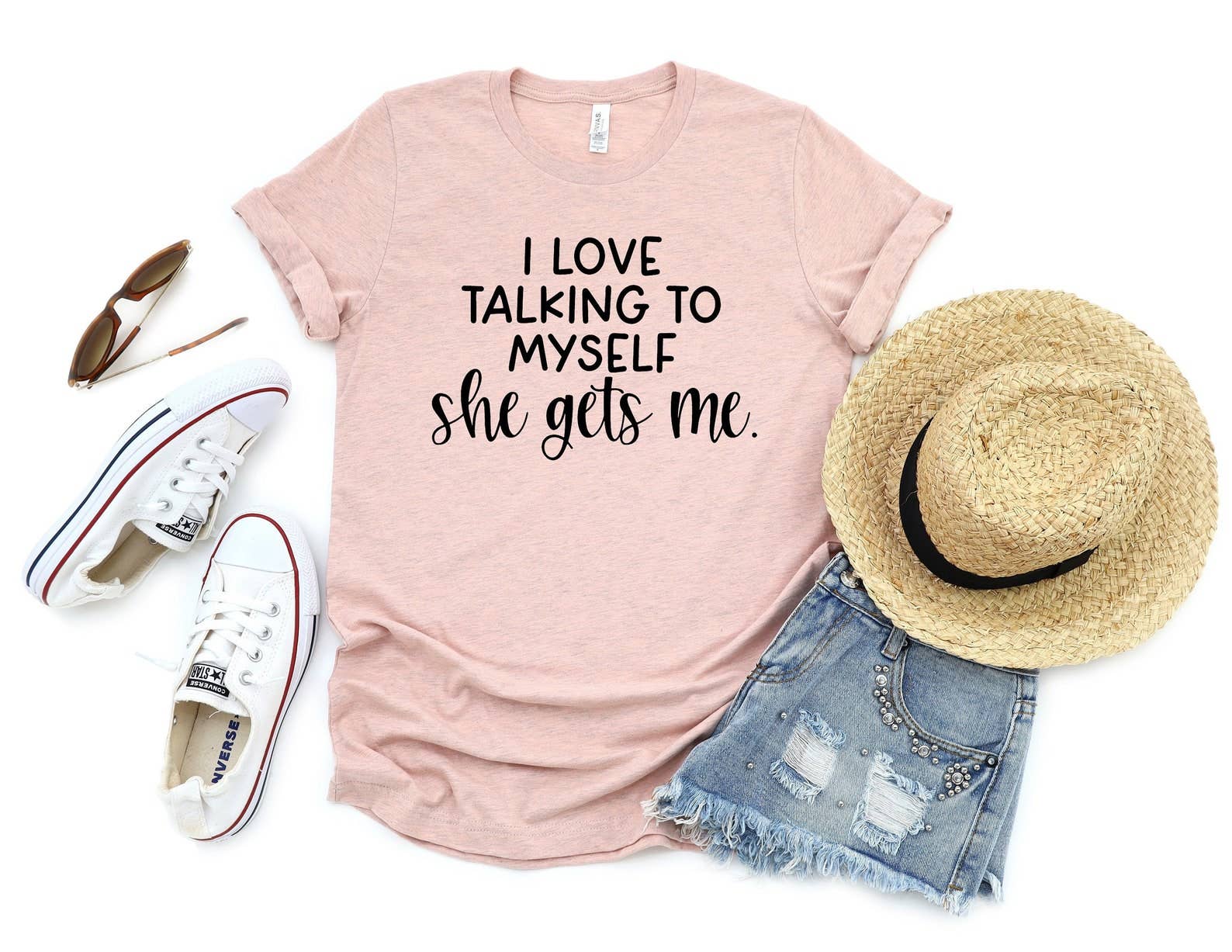 I Love Talking To Myself She Gets Me T-Shirt Hoodie, Sweatshirt | PodTeesHub.com