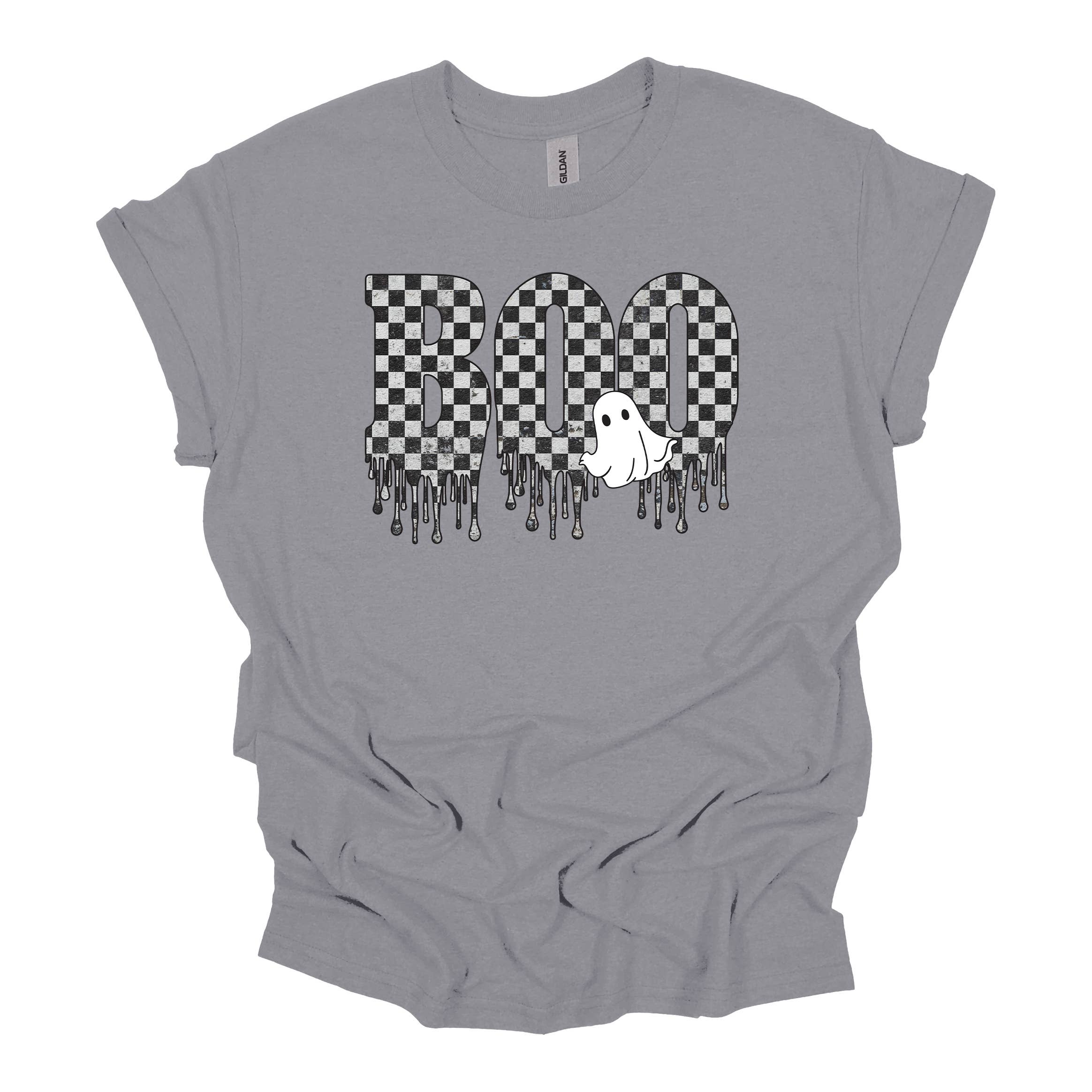 Check Boo with Ghost Tee Hoodie, Sweatshirt | PodTeesHub.com