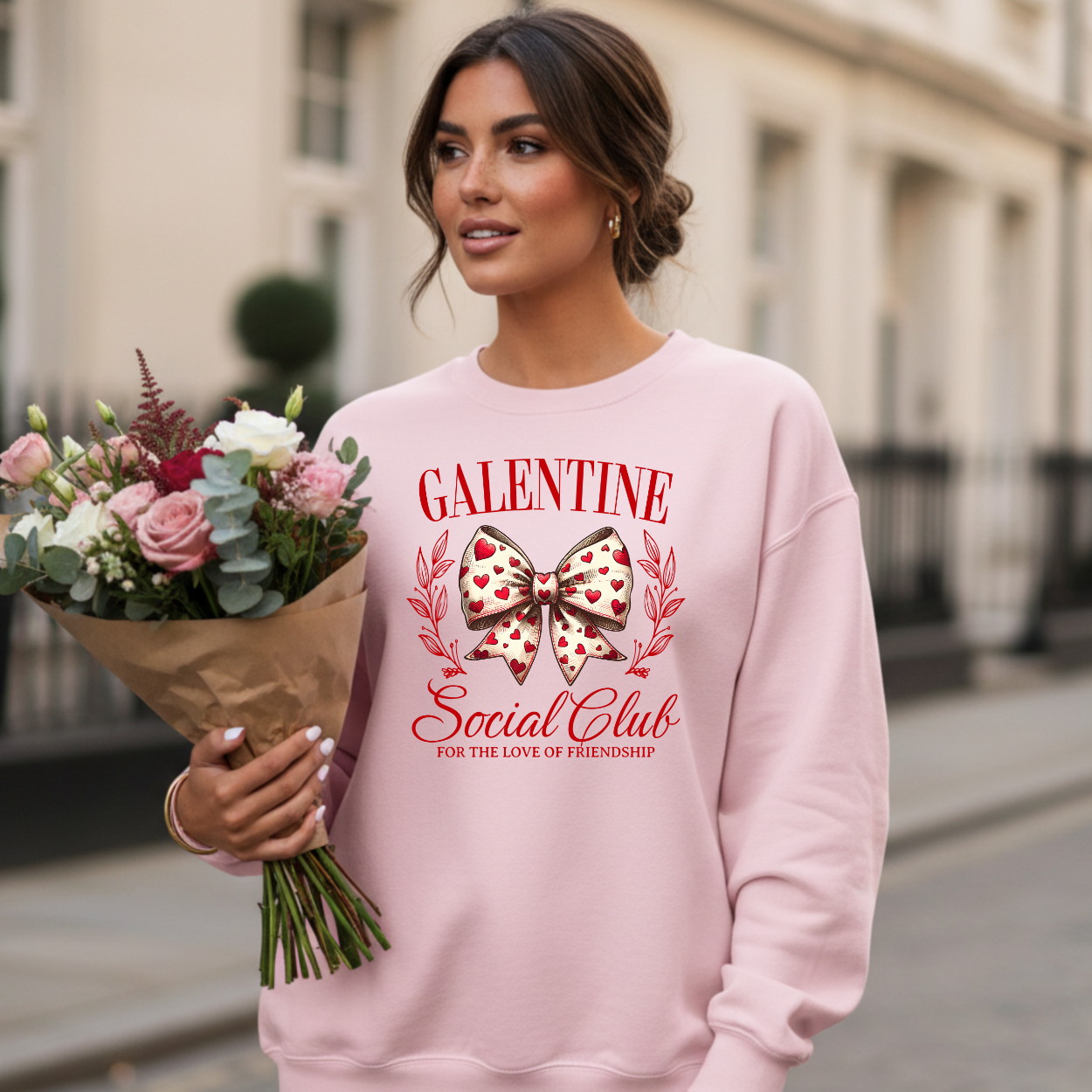 Galentine Social Club | Unisex Crewneck Sweatshirt [Gildan] T-Shirts, Hoodie | PodTeesHub.com