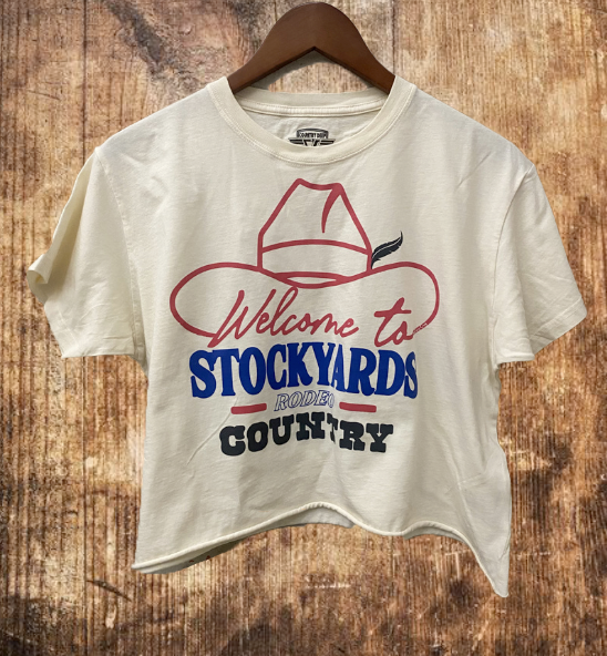 Welcome To the Stockyards Rodeo Relaxed Crop T-Shirt Hoodie, Sweatshirt | PodTeesHub.com