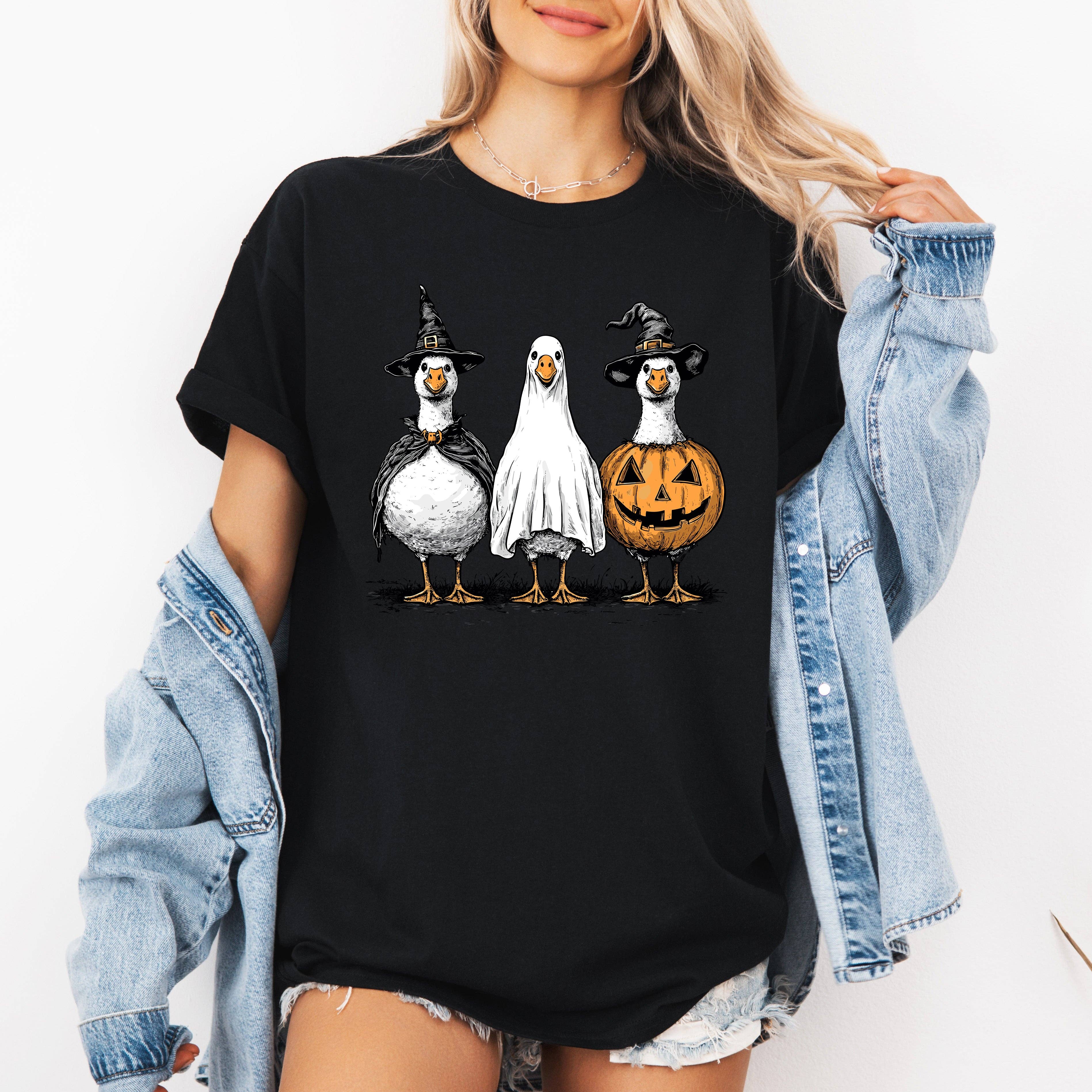 Cute Halloween Geese, Funny, Cute, Tshirt Hoodie, Sweatshirt | PodTeesHub.com
