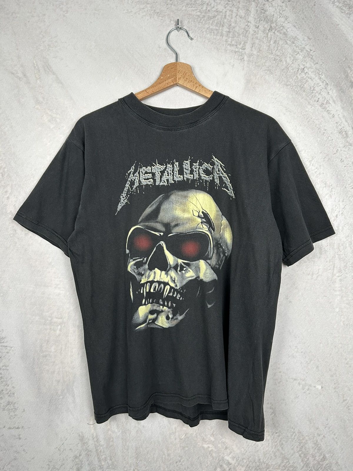 Band Tees Vintage Metallica Skull Rock Band Tee Perfect Washed Hoodie, Sweatshirt | PodTeesHub.com