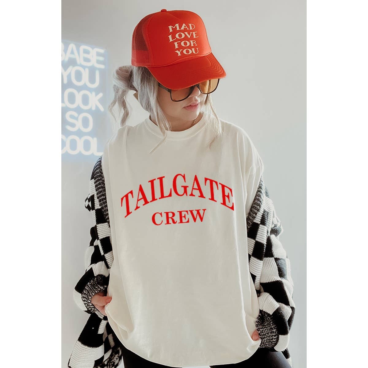 Tailgate Crew Vintage Graphic Oversized Tee Hoodie, Sweatshirt | PodTeesHub.com