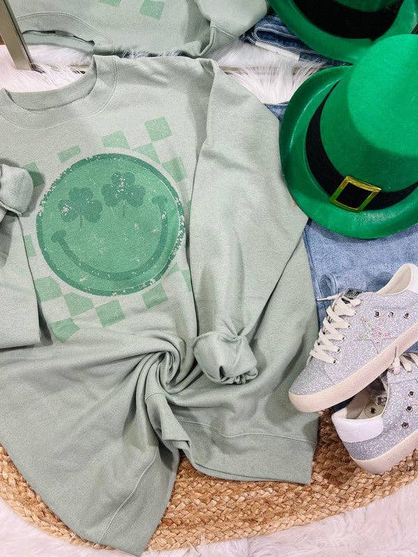 Lucky Clover Eye Check Happy Sweatshirt T-Shirts, Hoodie | PodTeesHub.com