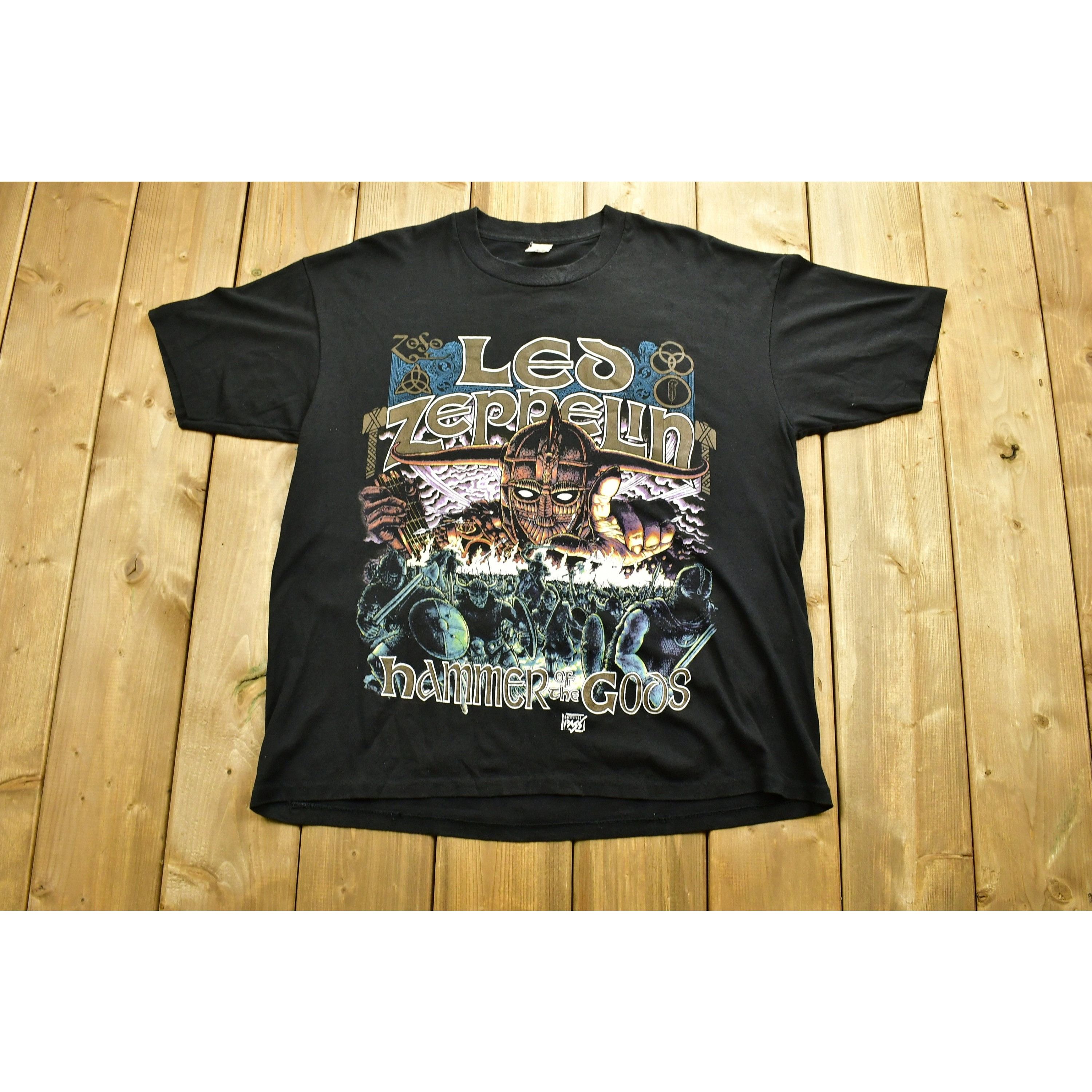Led Zeppelin X Vintage Vintage 1990 Led Zeppelin Hammer Of The Gods Band T Shirt Hoodie, Sweatshirt | PodTeesHub.com
