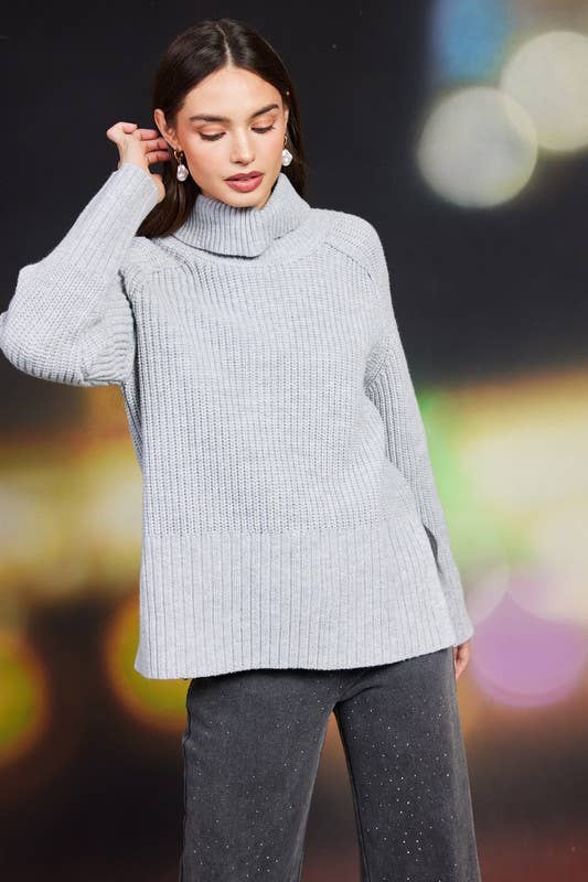 Cozy Split-Hem Turtleneck Sweater T-Shirts, Hoodie, Sweatshirt | PodTeesHub.com