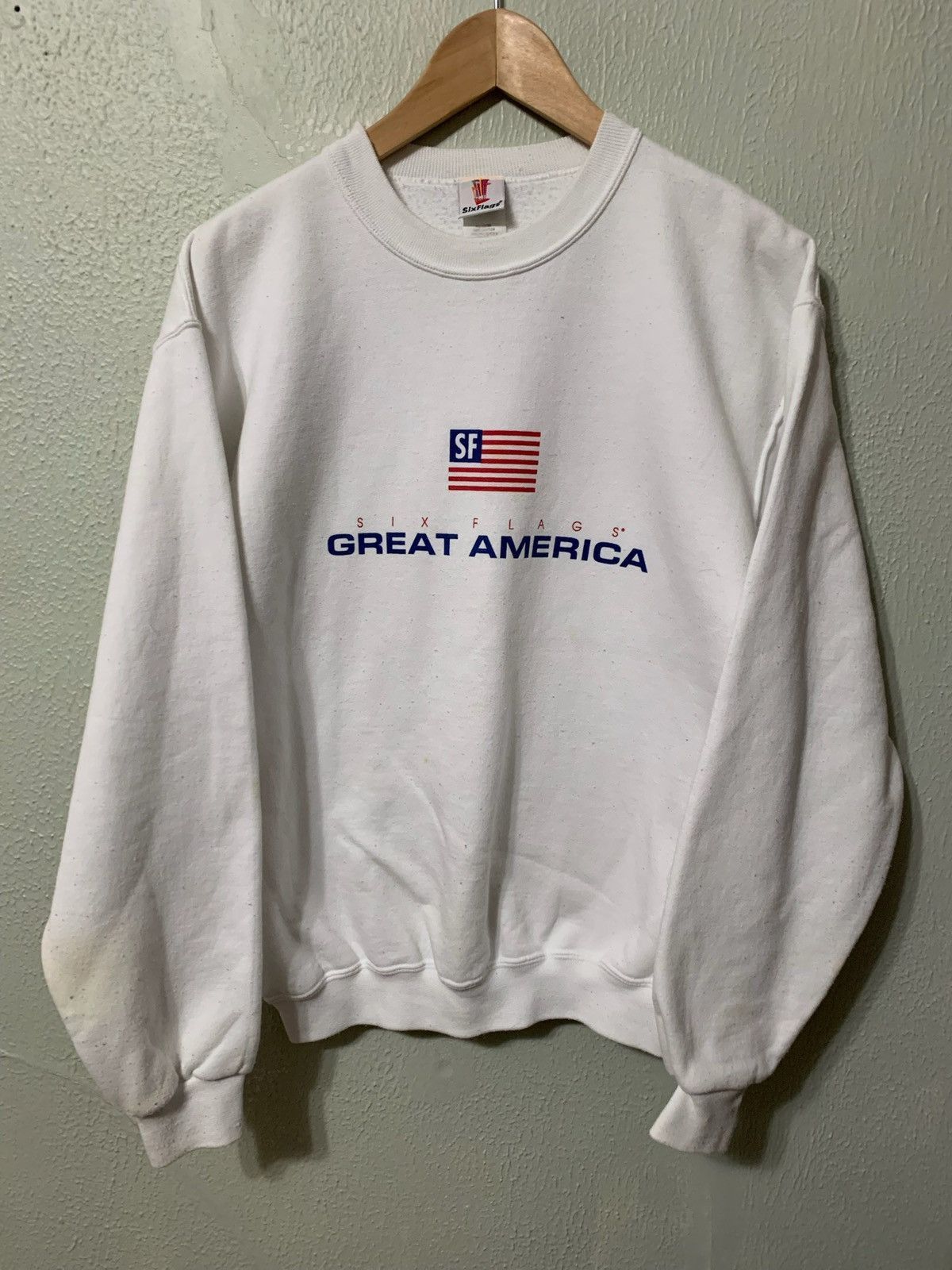 Vintage Crewneck 1990s Six Flags Great America Vintage Sweatshirt T-Shirts, Hoodie | PodTeesHub.com