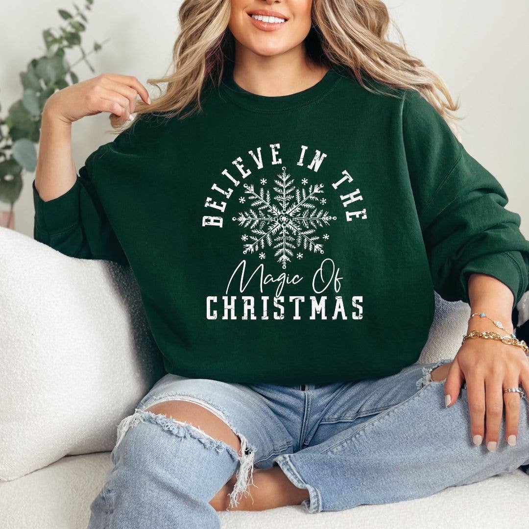 Believe in the Magic of Christmas Graphic Sweatshirt T-Shirts, Hoodie | PodTeesHub.com