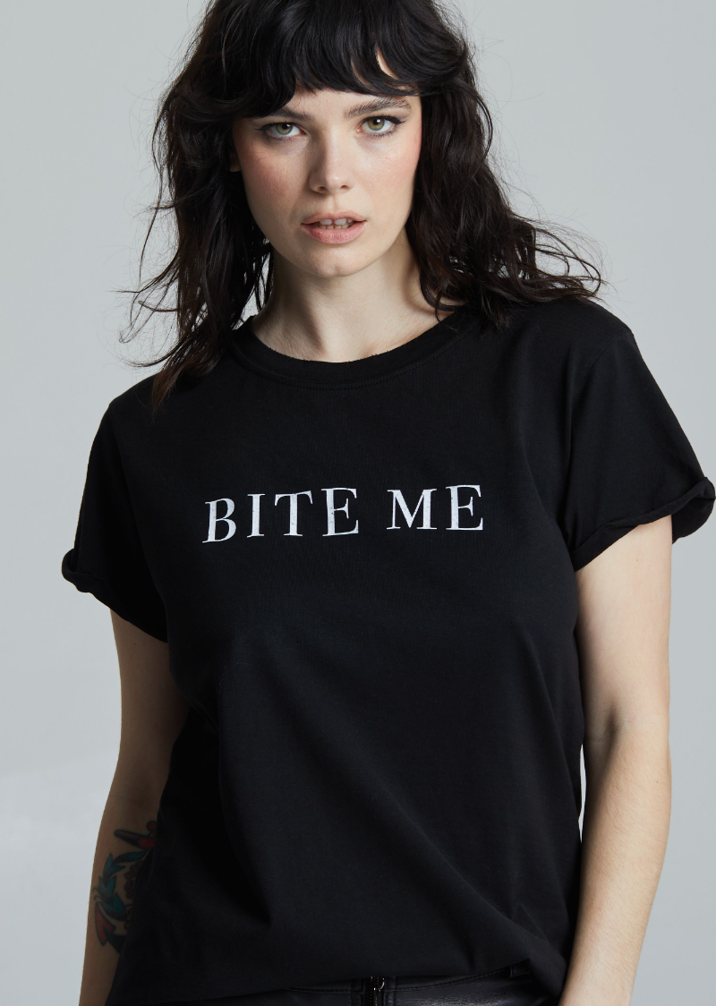 23202 - Bite Me Blk Ss Tee Hoodie, Sweatshirt | PodTeesHub.com