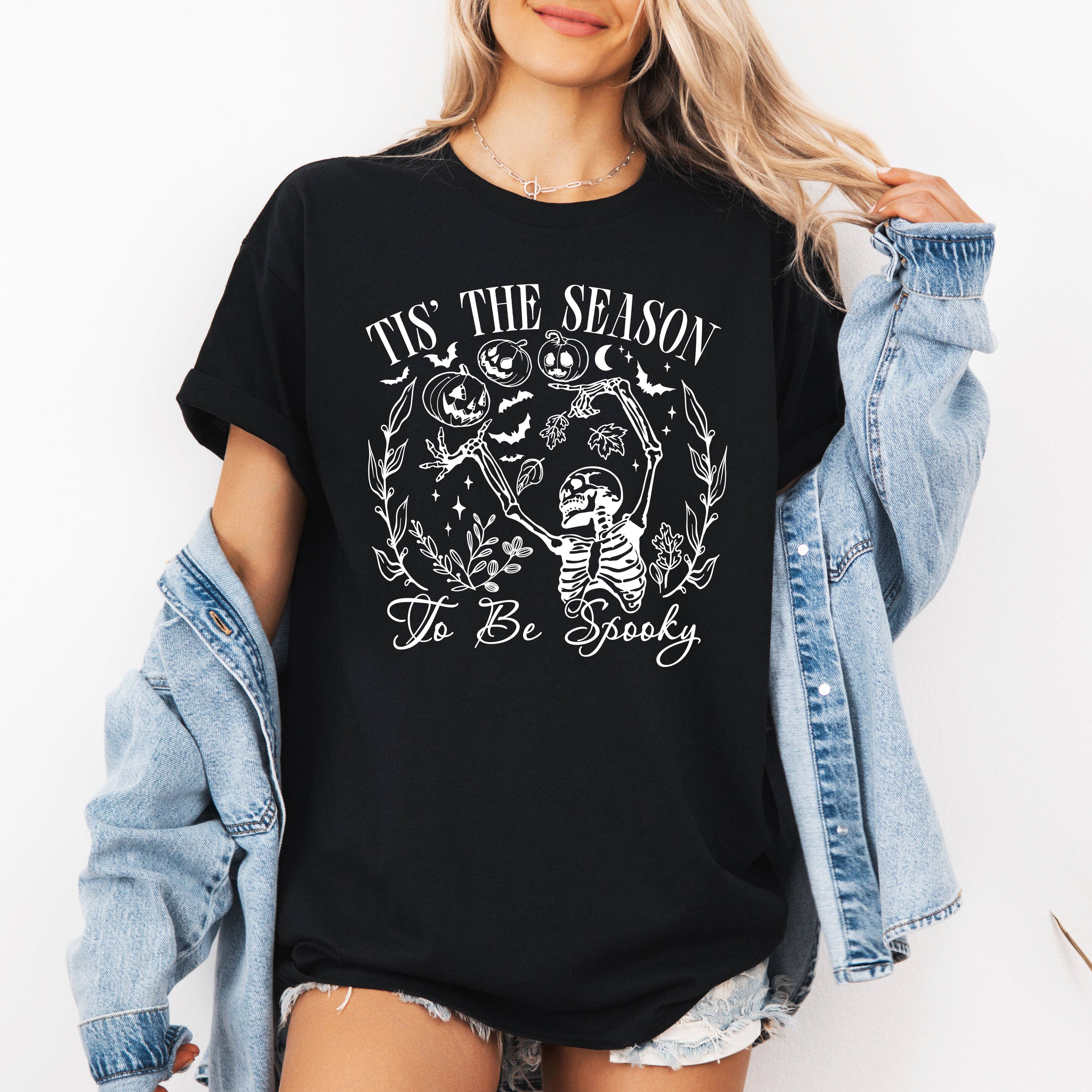 Tis the Season To Be Spooky Halloween Skeleton, Tshirt Hoodie, Sweatshirt | PodTeesHub.com