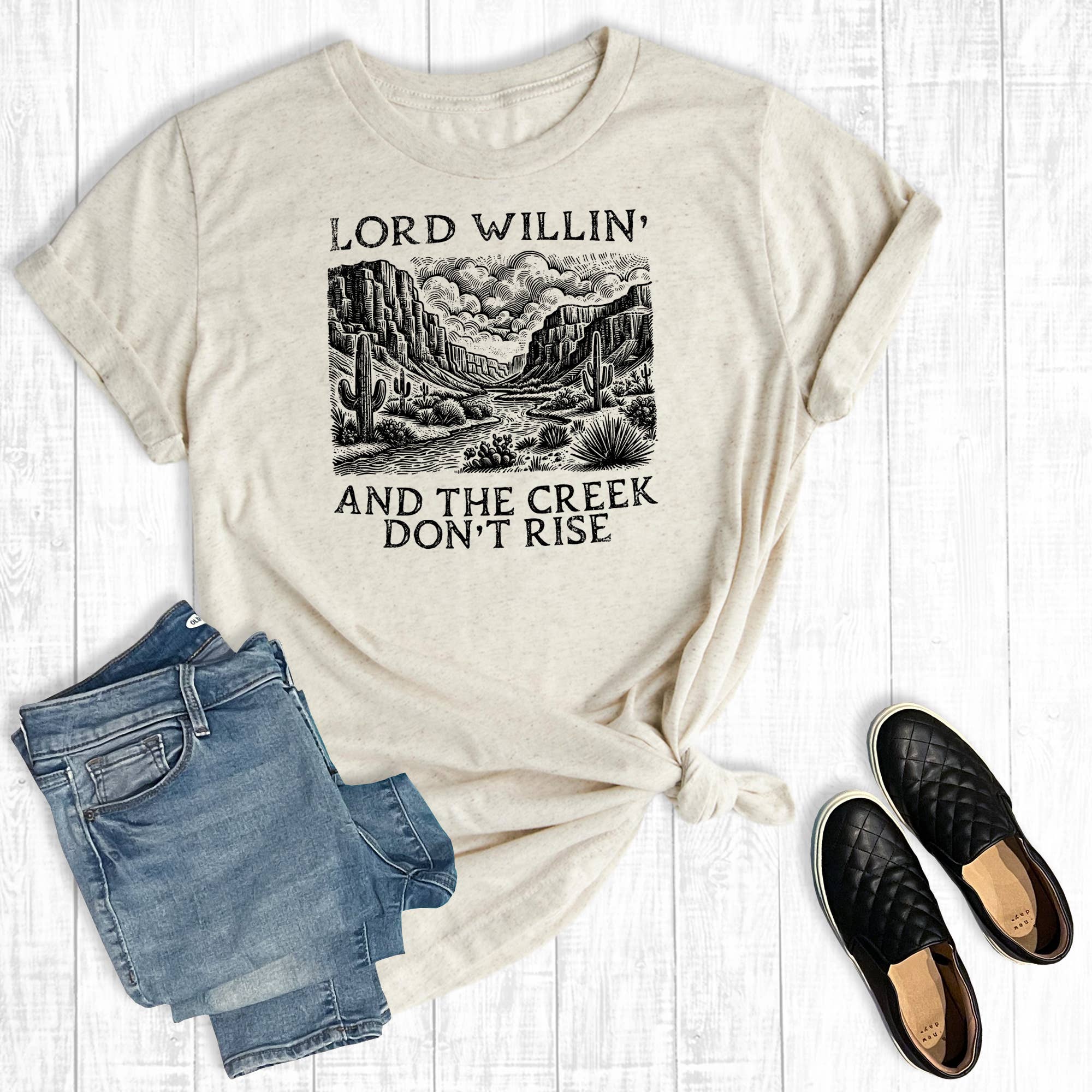 Funny Western Lord Willing Graphic Tee Hoodie, Sweatshirt | PodTeesHub.com