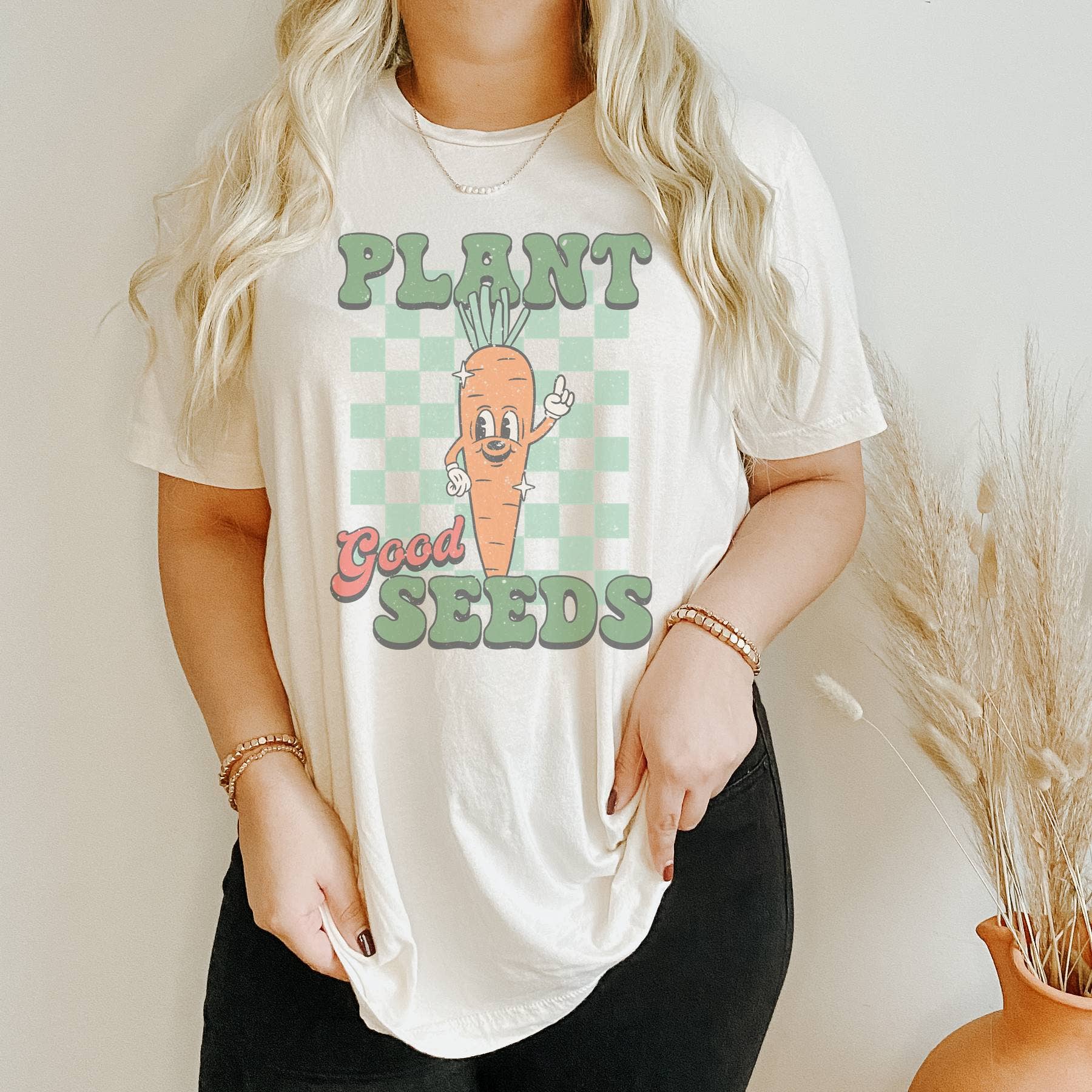 Plant Good Seeds Retro Graphic Tee Women's Tees Hoodie, Sweatshirt | PodTeesHub.com