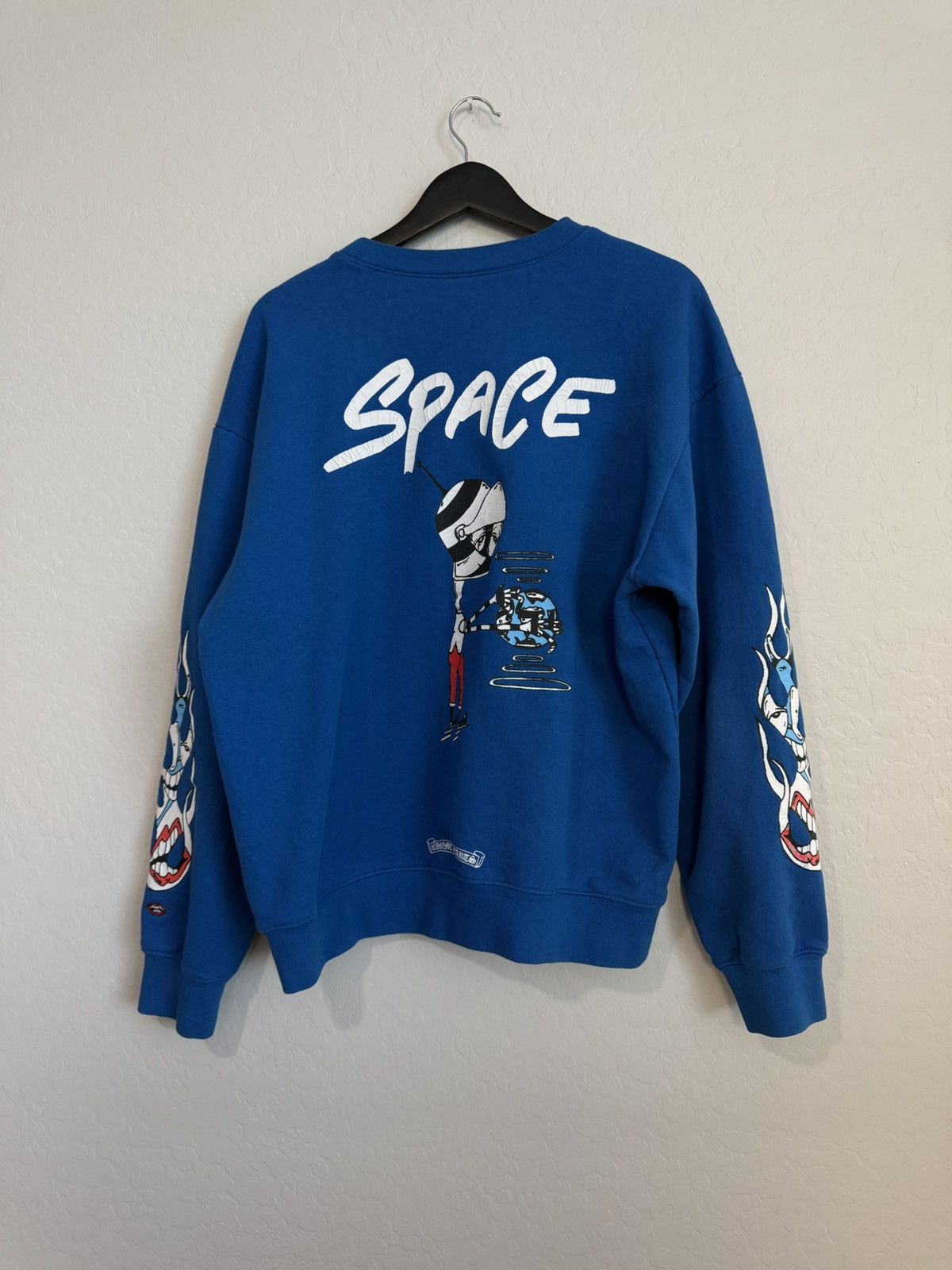 Matty Boy Space Crewneck Sweatshirt Blue T-Shirts, Hoodie | PodTeesHub.com