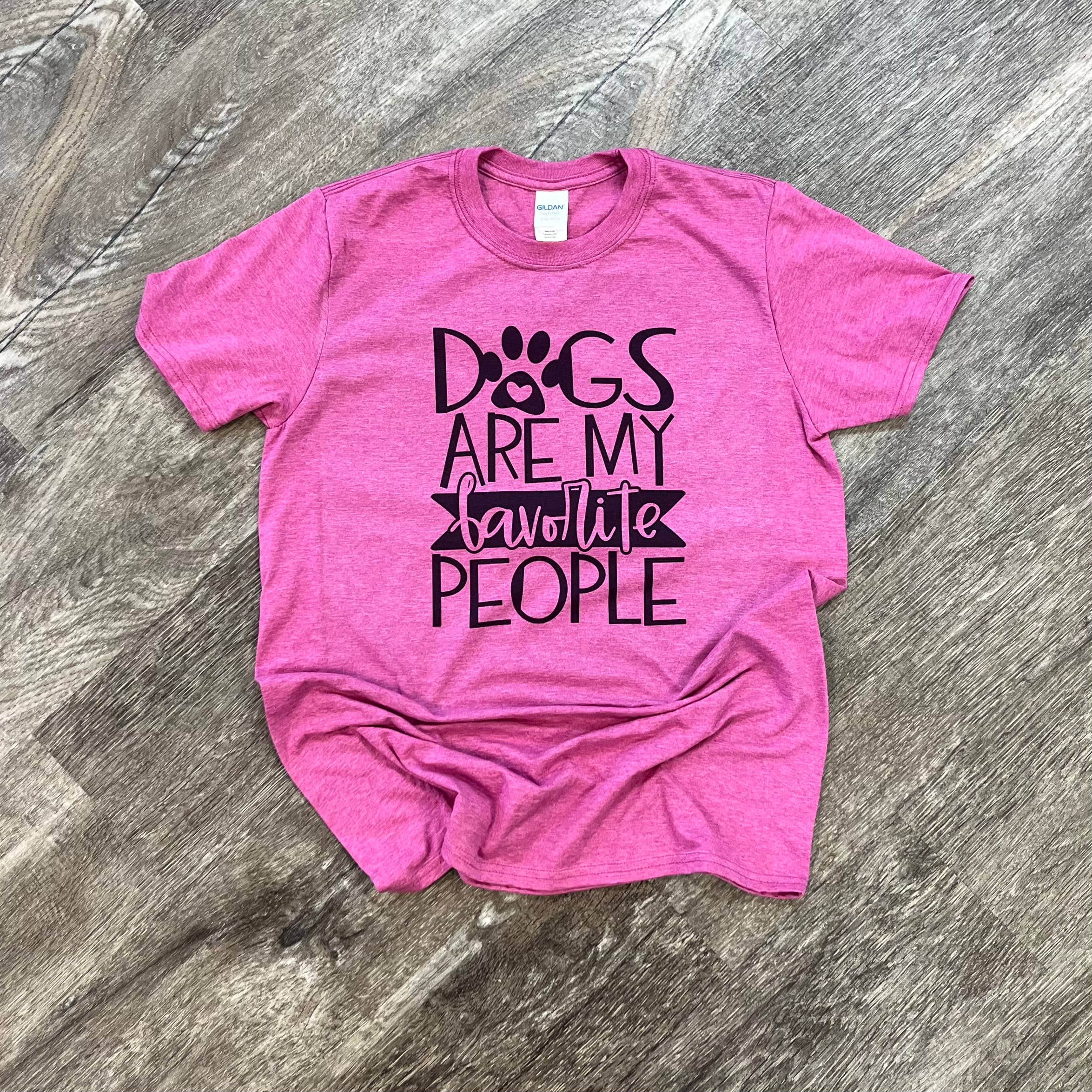 Dogs Are My Favorite People On Heather Berry Tee Hoodie, Sweatshirt | PodTeesHub.com