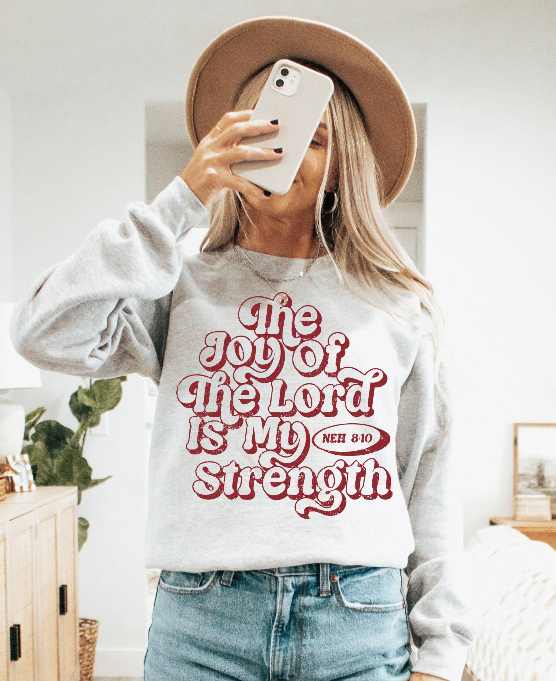 The Joy of the Lord Crew Neck Sweatshirt | Trending T-Shirts, Hoodie | PodTeesHub.com