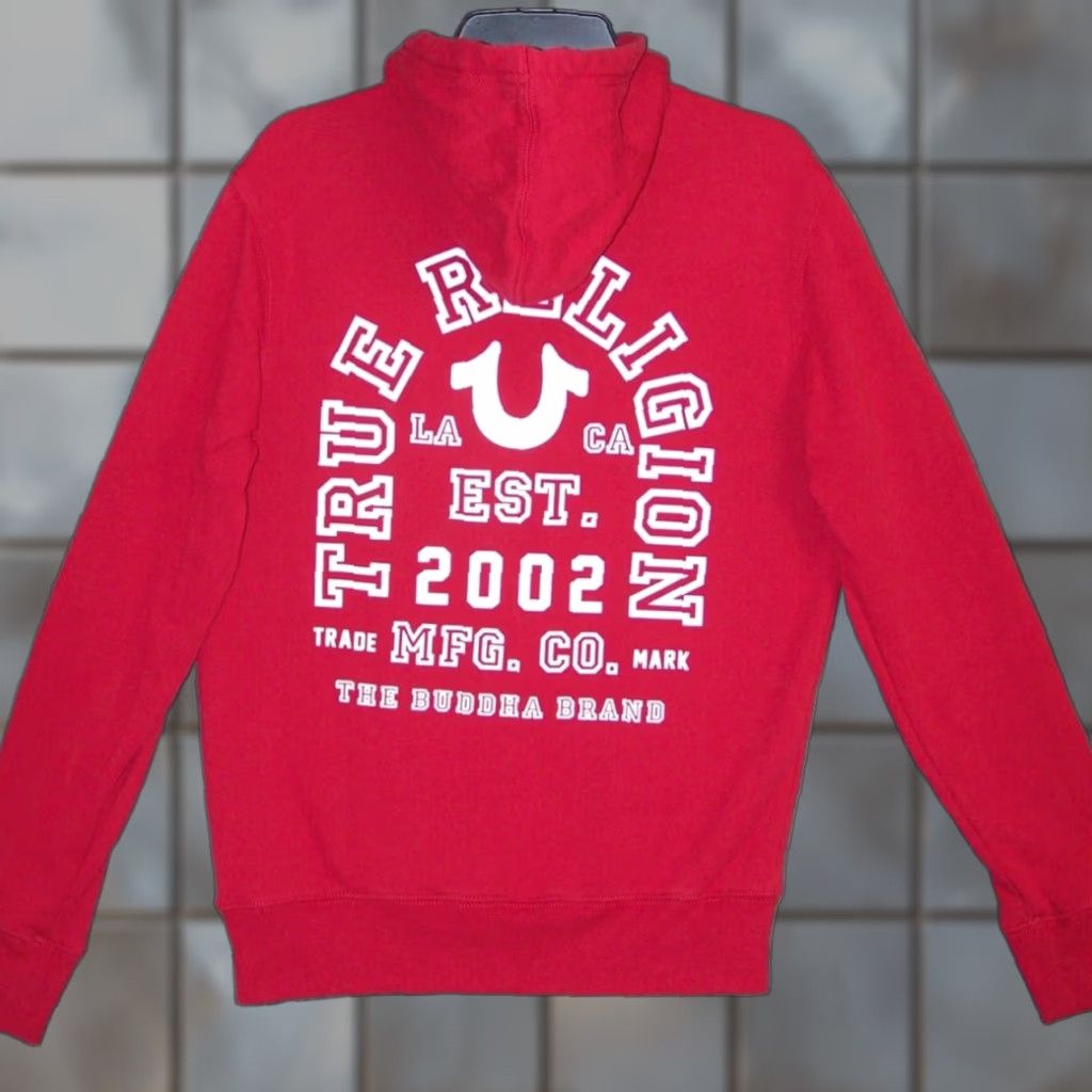 Religion True Religion Graphic Hoodie World Tour Mens Red Long Sleeve Adult Small T-Shirts, Sweatshirt | PodTeesHub.com