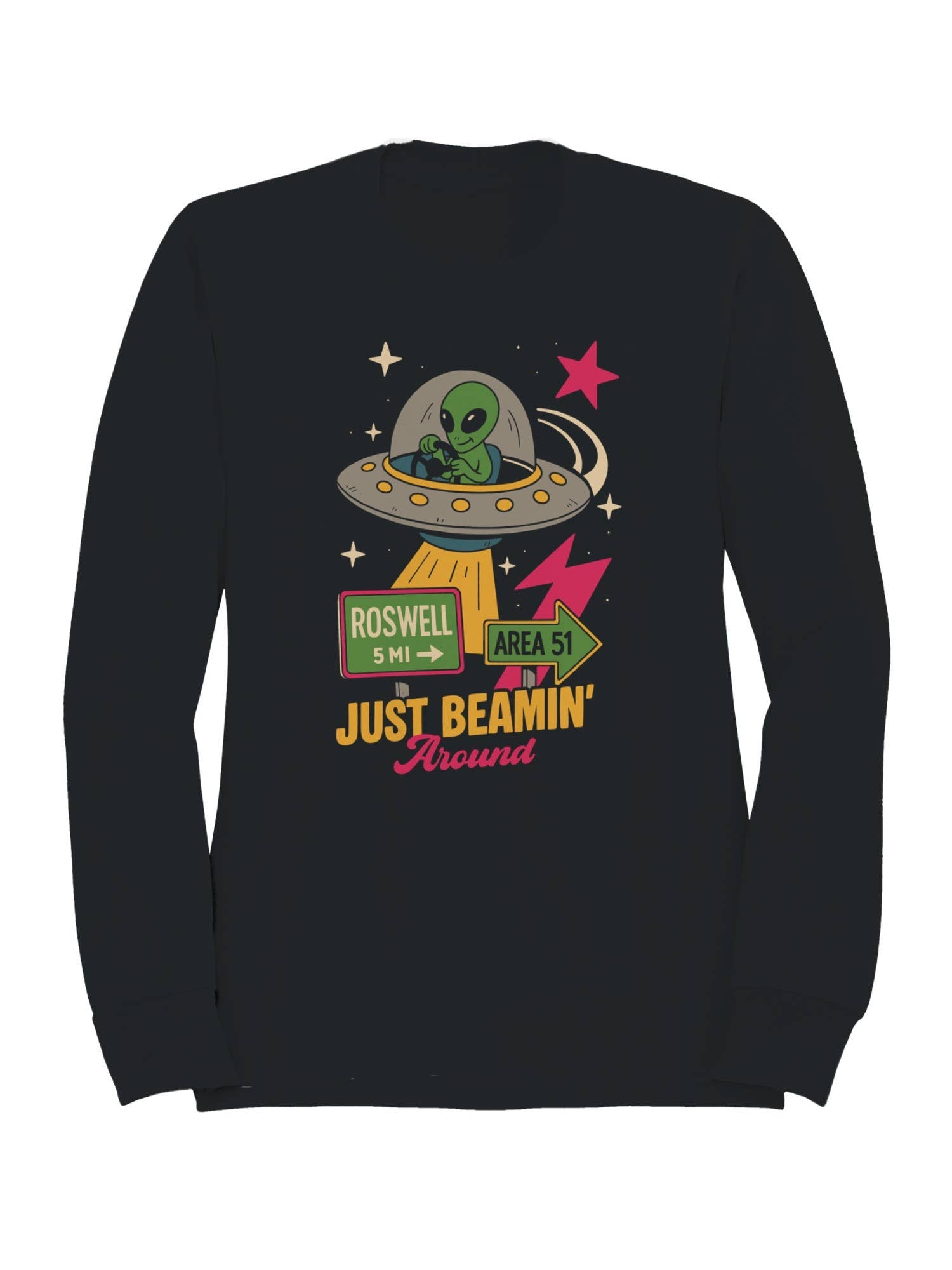 Alien Adventure: Just Beamin' Around Women's Sweatshirt T-Shirts, Hoodie | PodTeesHub.com