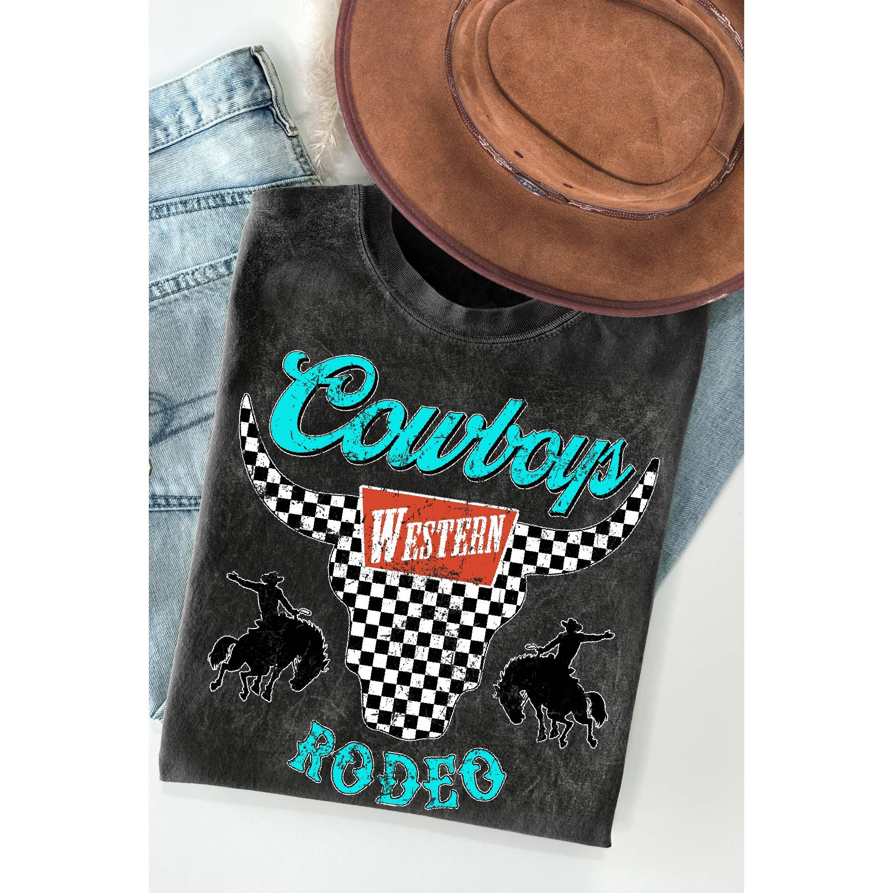Cowboy Rodeo - Mineral Wash T Shirt Hoodie, Sweatshirt | PodTeesHub.com