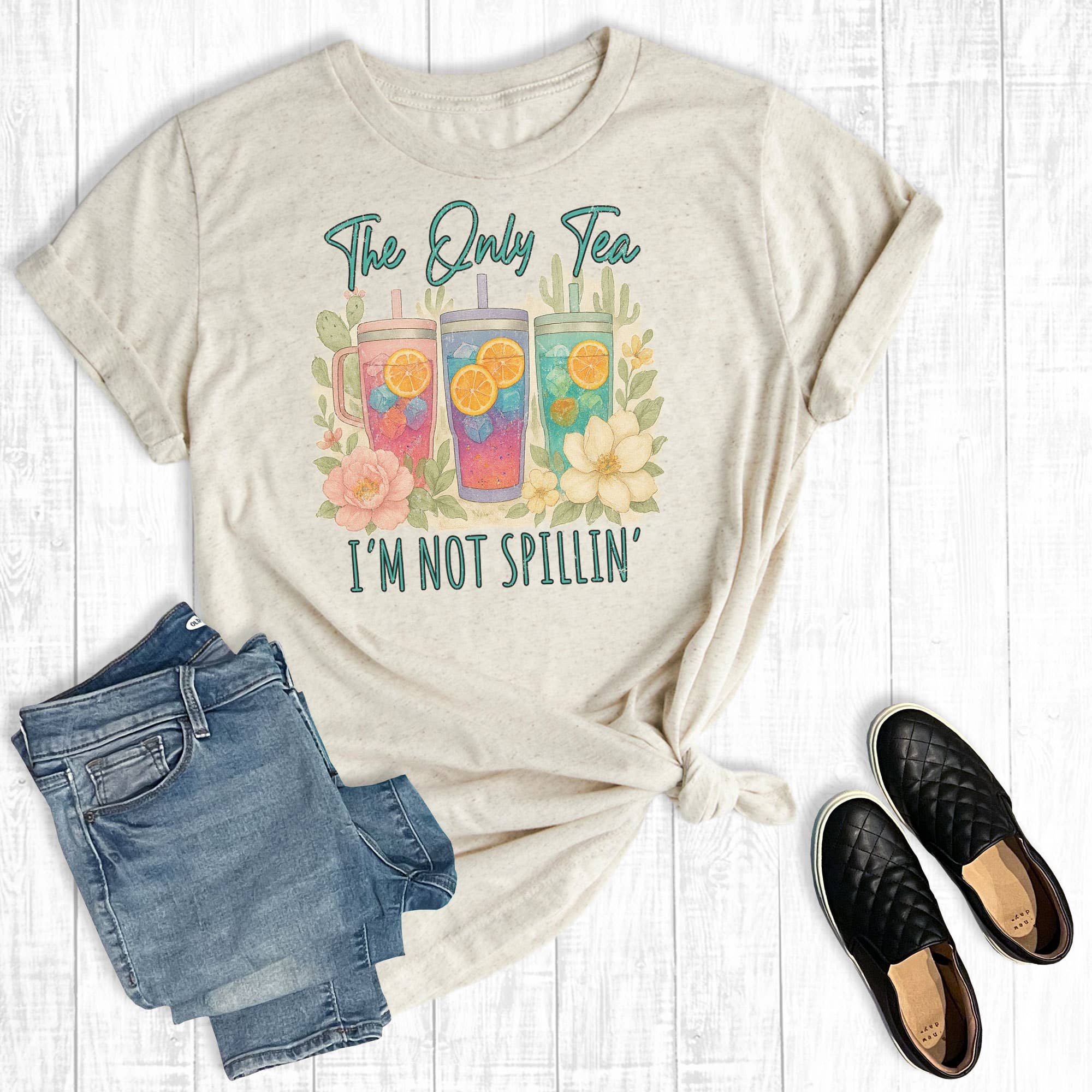 The Only Tea I'm Not Spillin' Graphic Tee Hoodie, Sweatshirt | PodTeesHub.com