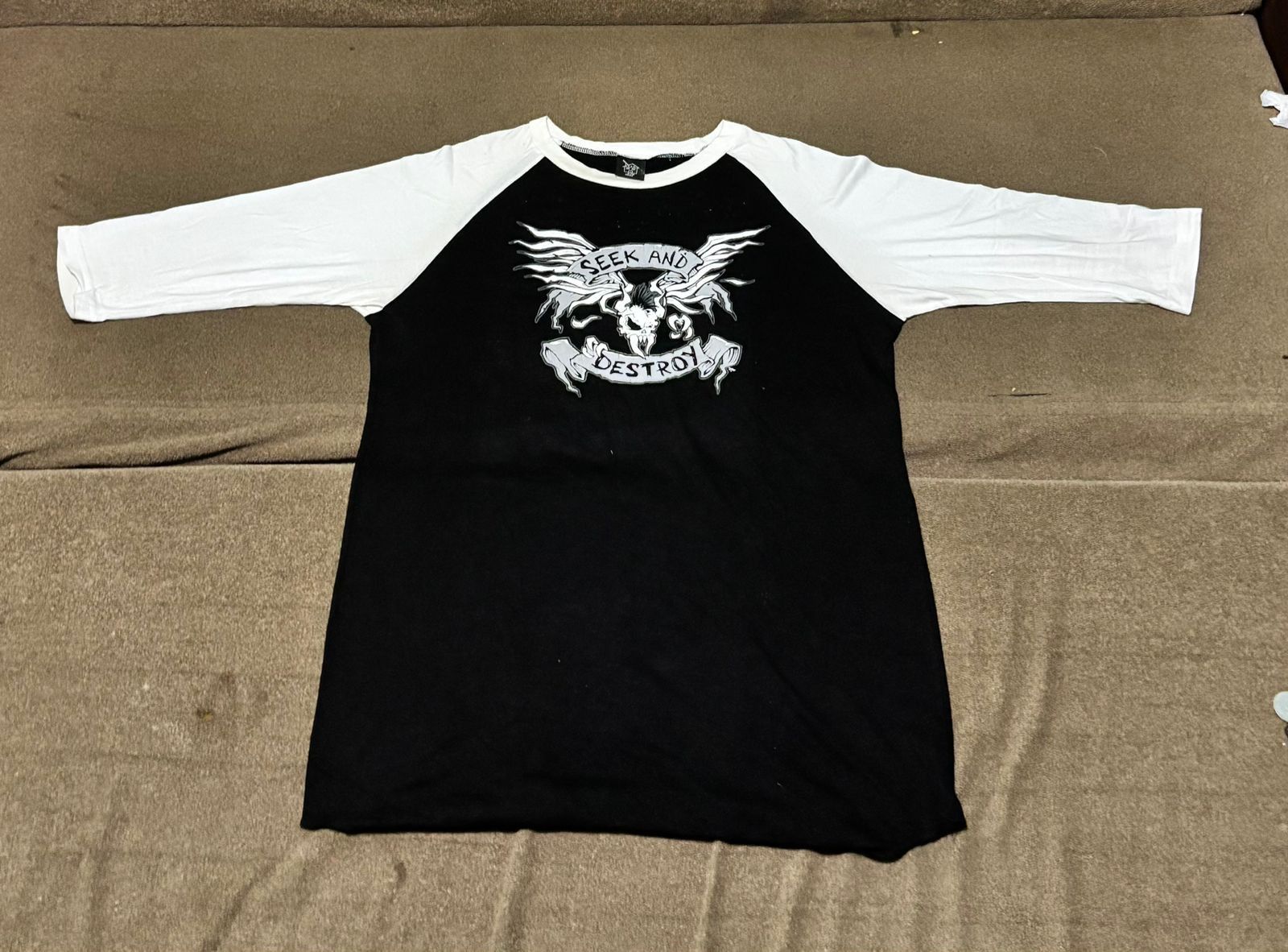 Vintage Metallica Seek And Destroy Raglan Shirt Hoodie, Sweatshirt | PodTeesHub.com