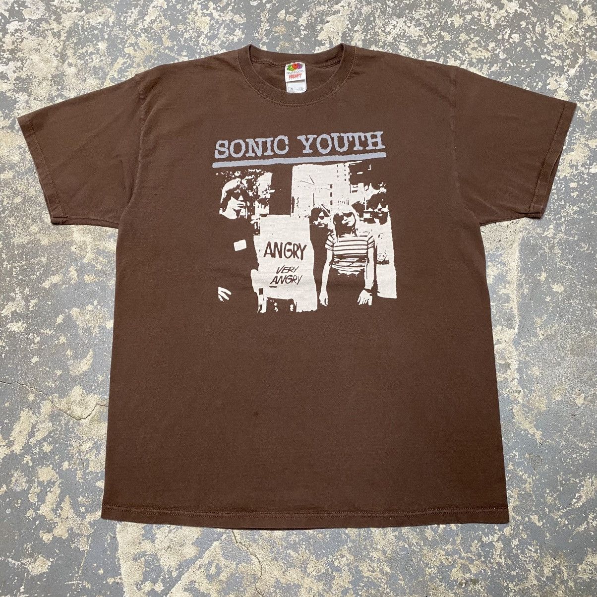 Vintage Sonic Youth Angry Brown Band Concert Tshirt Hoodie, Sweatshirt | PodTeesHub.com