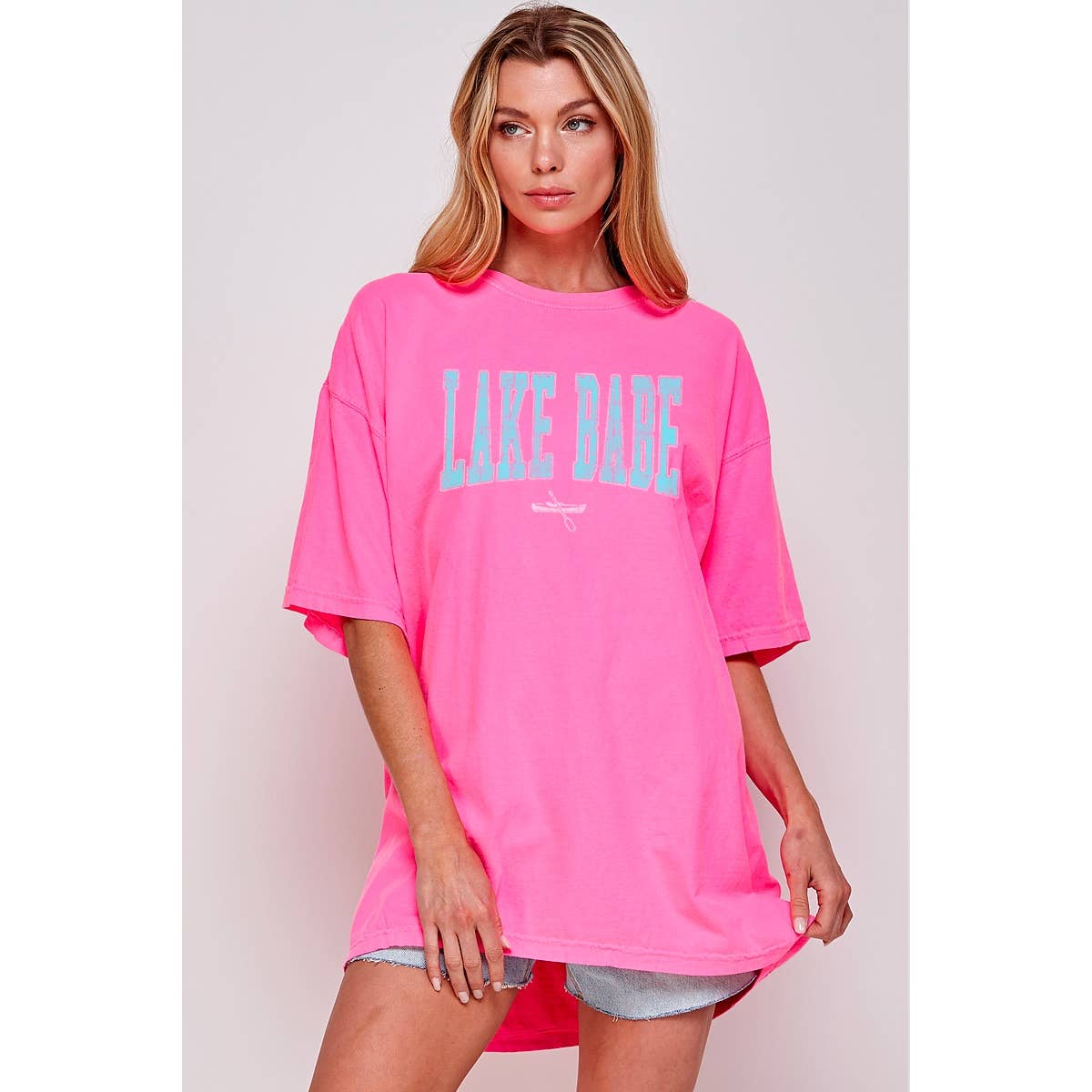 Lake Babe Vintage Graphic Oversized Tee Hoodie, Sweatshirt | PodTeesHub.com