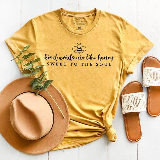 Kind Words Are Like Honey Graphic Tee Shirt Hoodie, Sweatshirt | PodTeesHub.com
