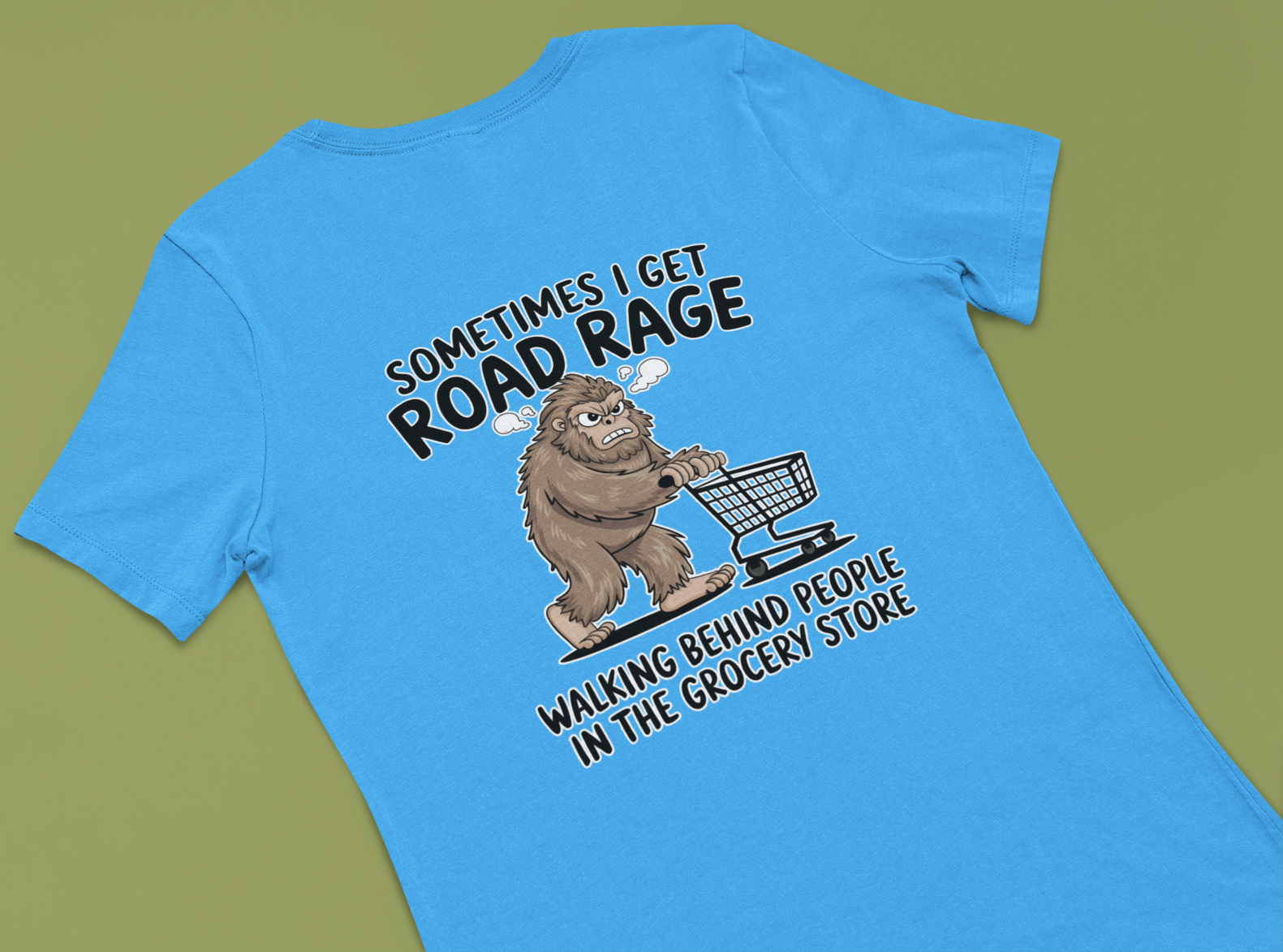 Bigfoot Road Rage Grocery Store T-Shirt (Blue) Hoodie, Sweatshirt | PodTeesHub.com