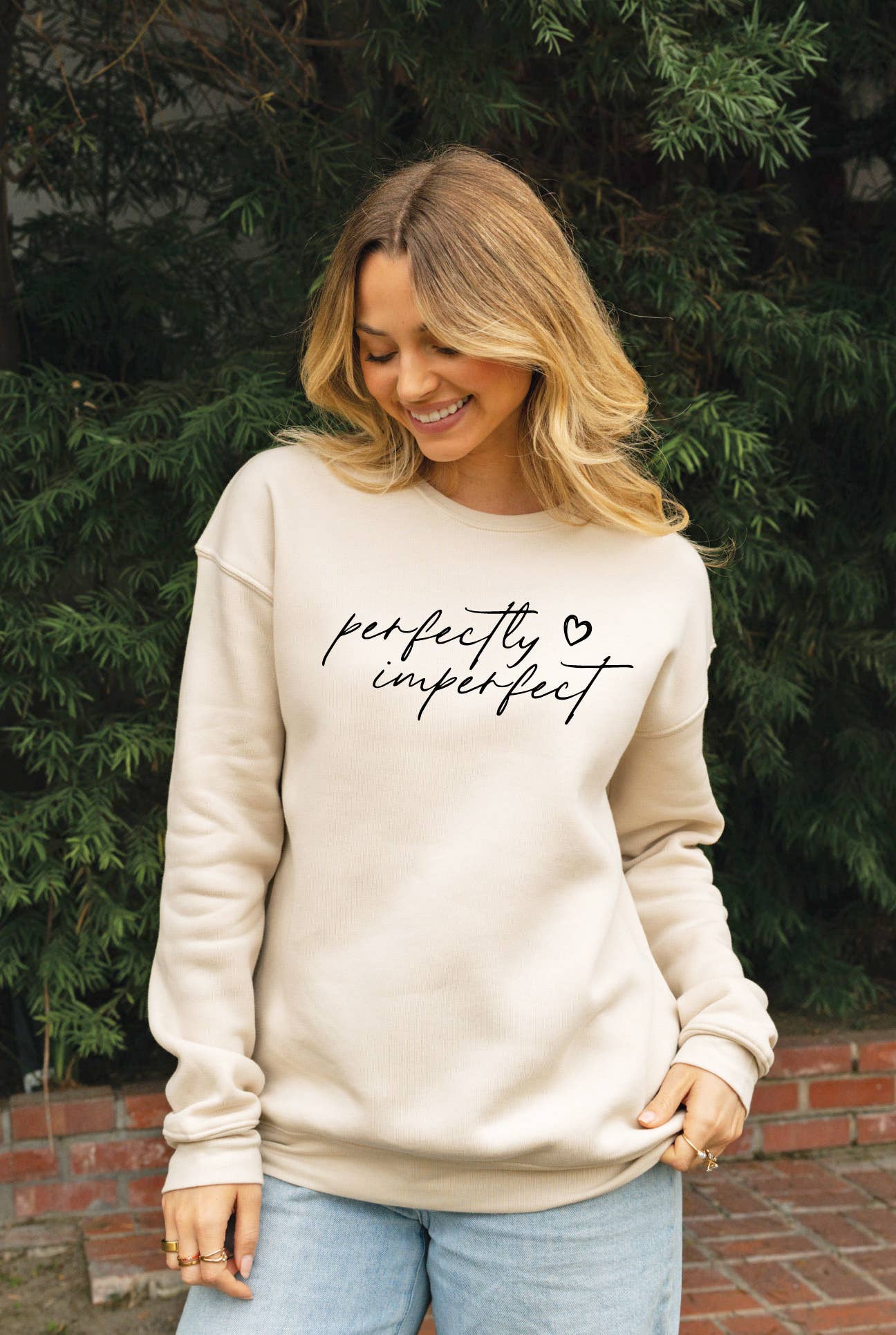 Perfectly Imperfect Graphic Sweatshirt T-Shirts, Hoodie | PodTeesHub.com