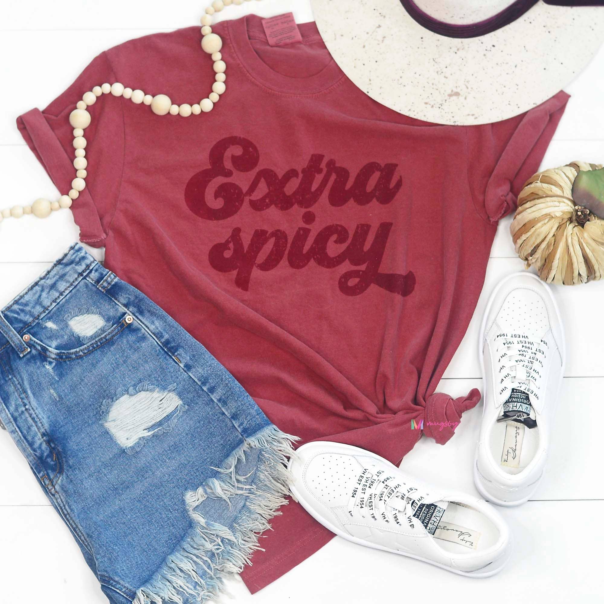 Extra Spicy Fall Shirt, Spicy Shirt, Spicy T Shirt Hoodie, Sweatshirt | PodTeesHub.com