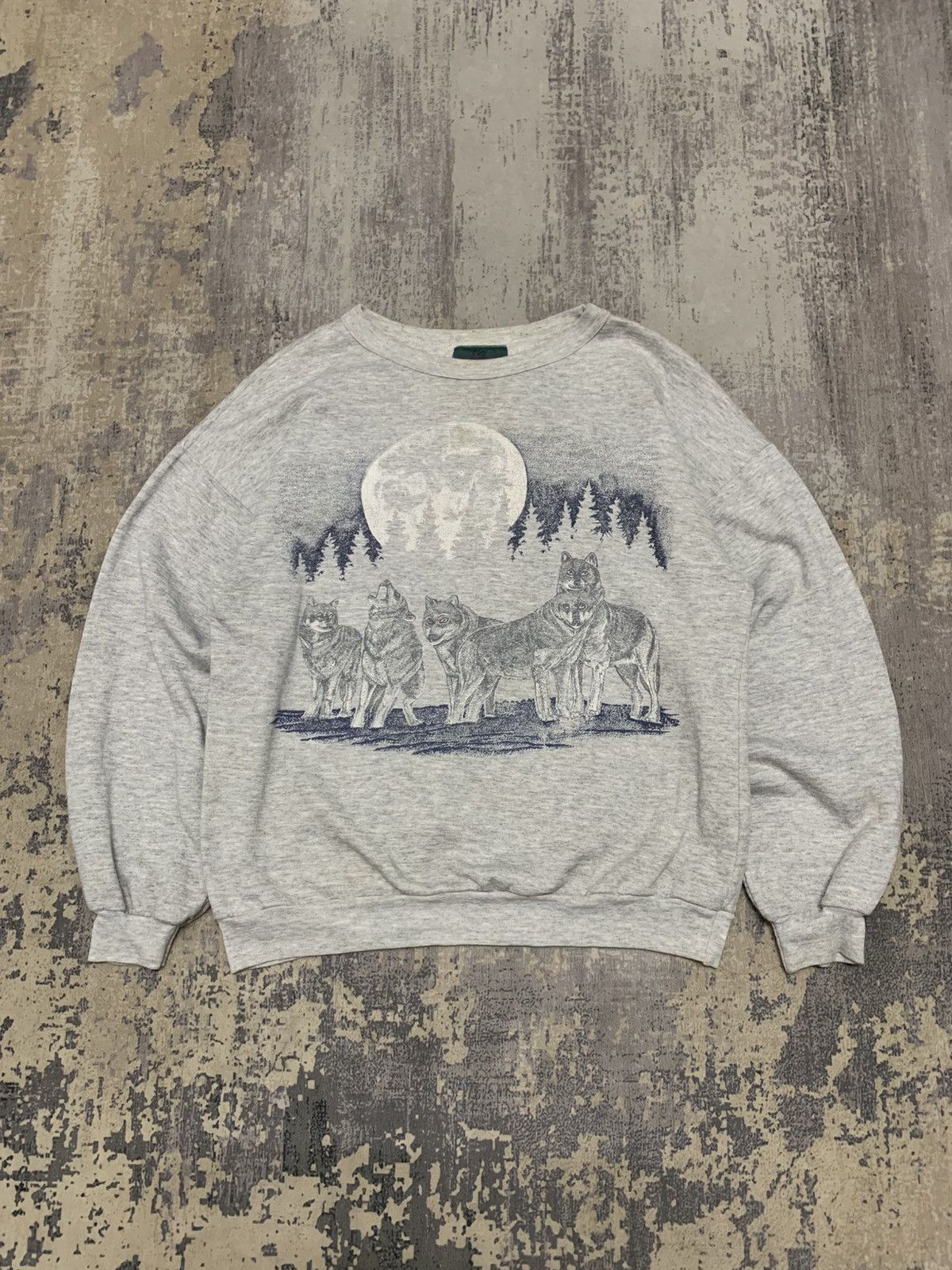Vintage 90s Wolf Pack Graphic Crewneck Sweatshirt T-Shirts, Hoodie | PodTeesHub.com