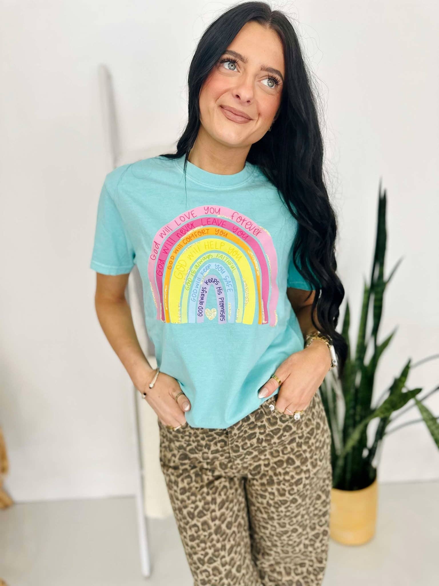 God's Promises Rainbow Dtf Tee Hoodie, Sweatshirt | PodTeesHub.com