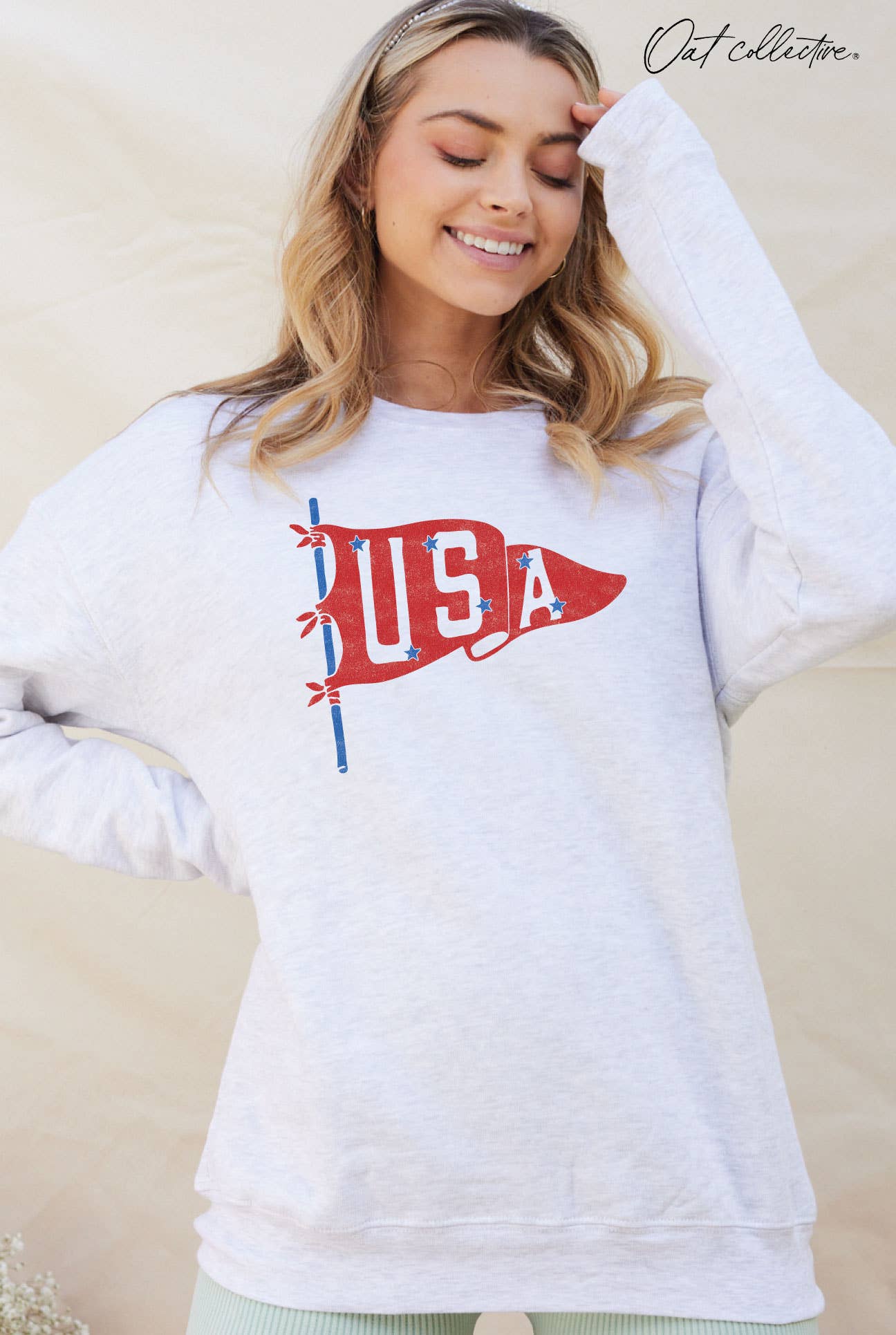 USA Pennant Graphic Sweatshirt T-Shirts, Hoodie | PodTeesHub.com