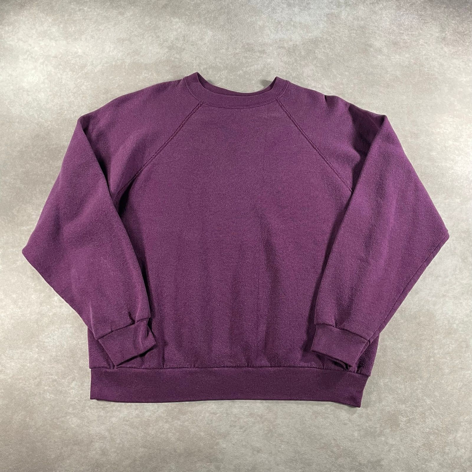 Vintage 90s Tultex Raglan Sweatshirt Large Purple Made Usa T-Shirts, Hoodie | PodTeesHub.com