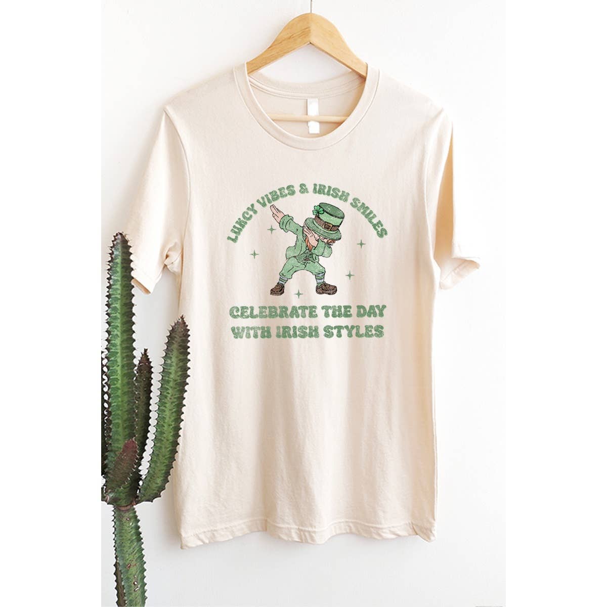 Lucky Vibes St Patricks Day Vintage Graphic Tee Hoodie, Sweatshirt | PodTeesHub.com