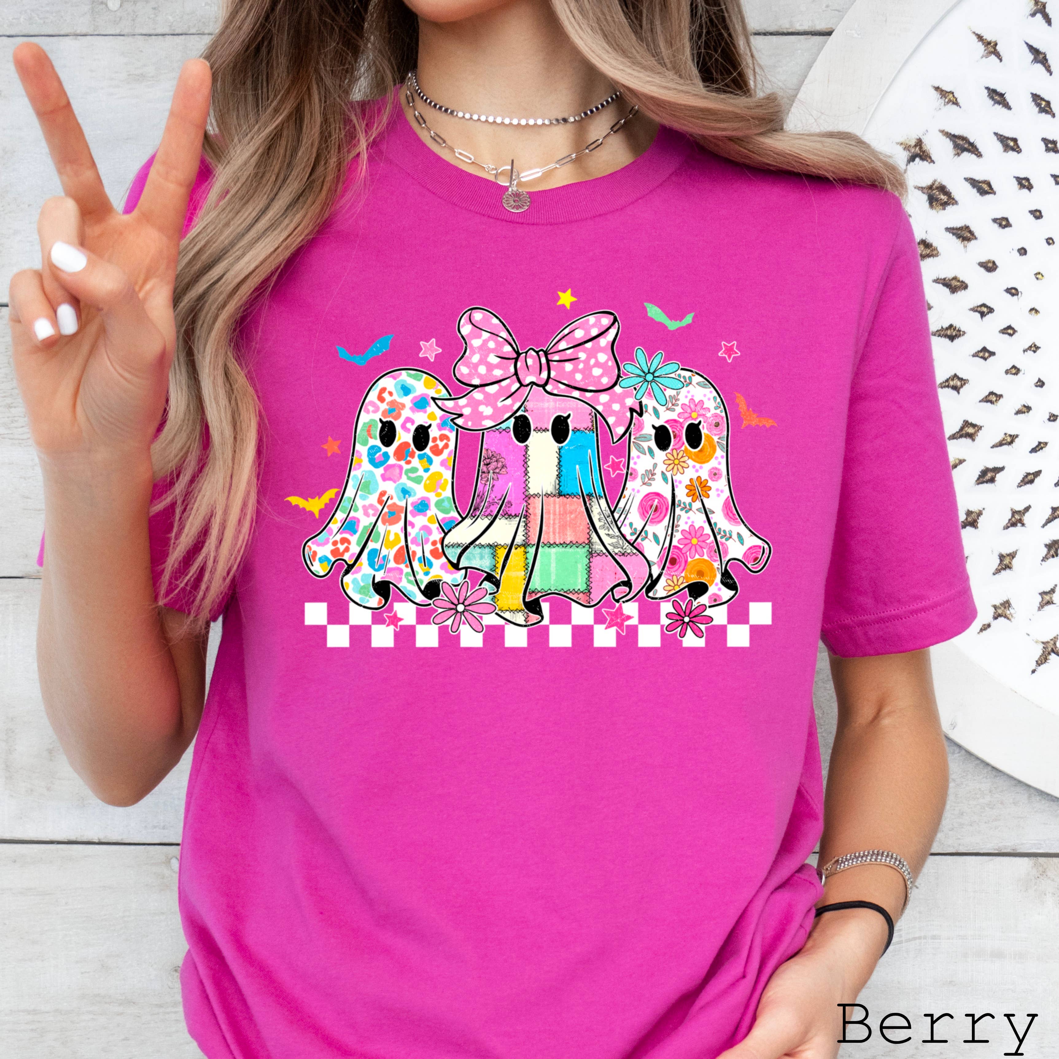Halloween 2025 Retro Ghost  Graphic Tee  | Bella Canvas Hoodie, Sweatshirt | PodTeesHub.com