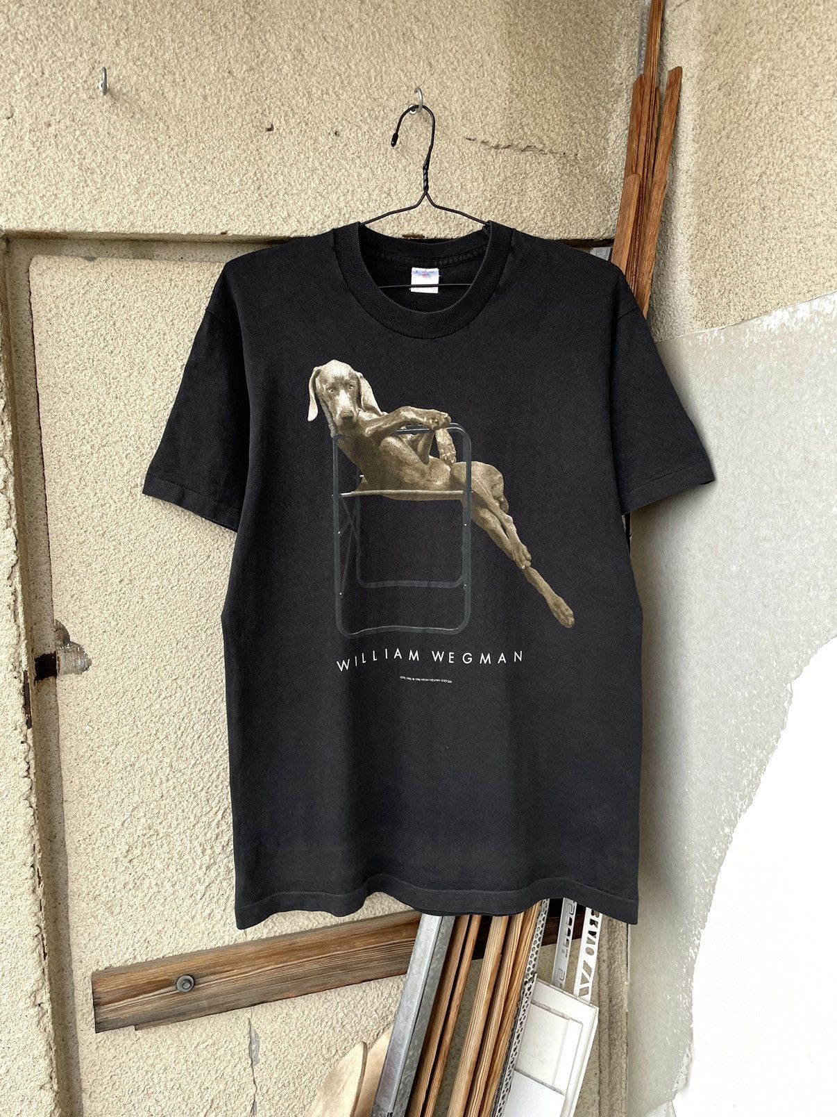 Vintage 1994 William Wegman 90s Dog Art T Shirt Faded Size L Hoodie, Sweatshirt | PodTeesHub.com