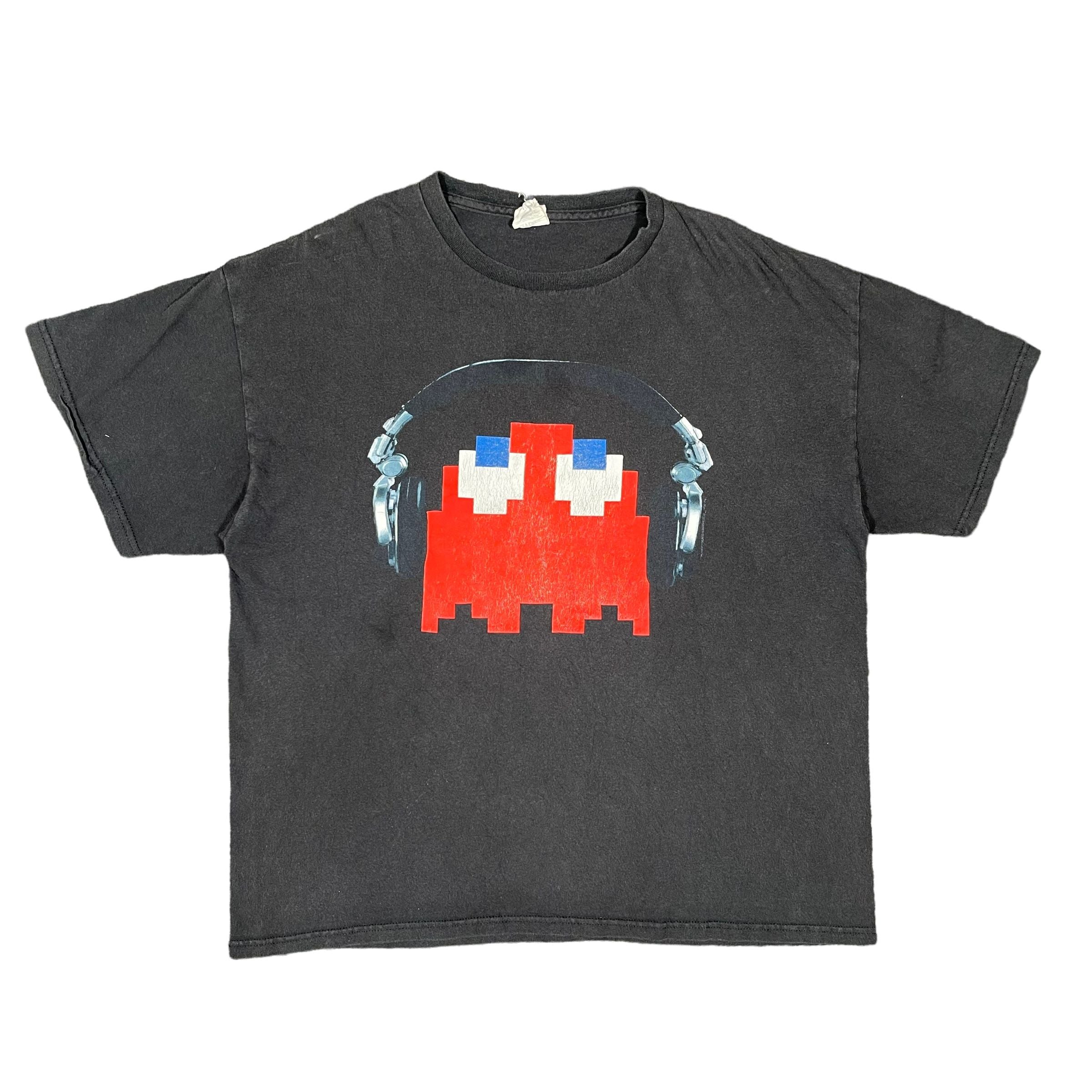 Vintage Pac Man Headphones Graphic Namco Video Game Tee Hoodie, Sweatshirt | PodTeesHub.com