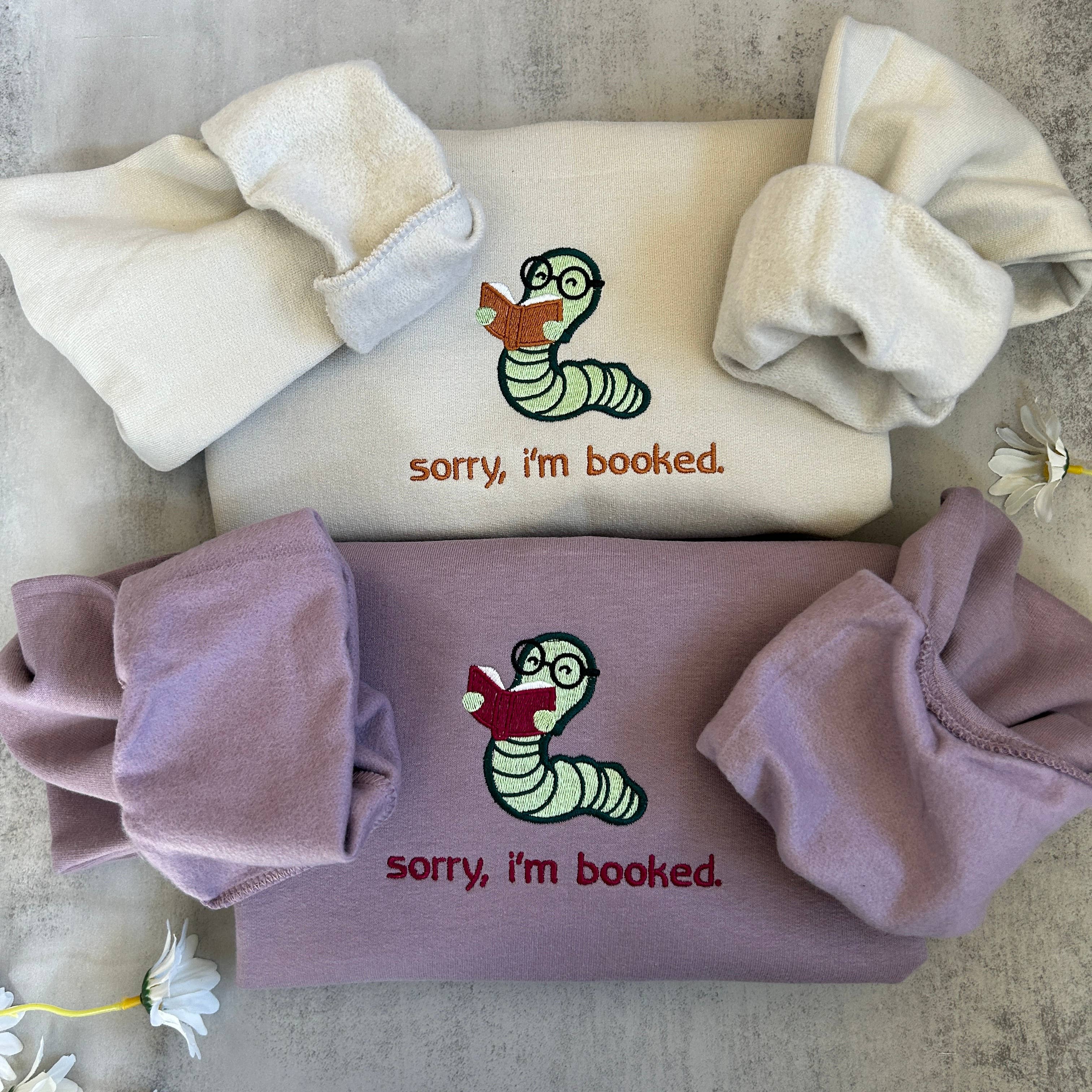 Embroidered Bookworm Bookish Era Cozy Reading Sweatshirt T-Shirts, Hoodie | PodTeesHub.com