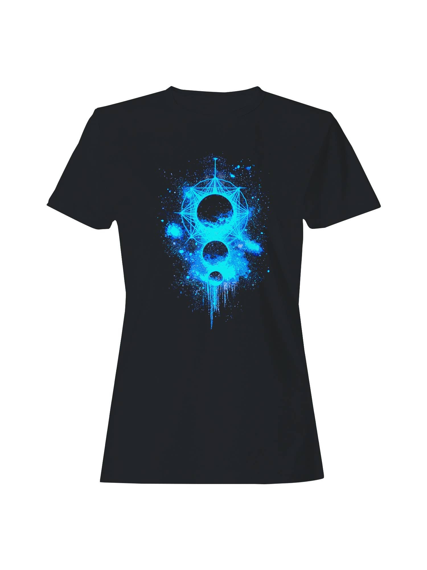 Cosmic Geometric Nebula Art Women's T-Shirt Hoodie, Sweatshirt | PodTeesHub.com