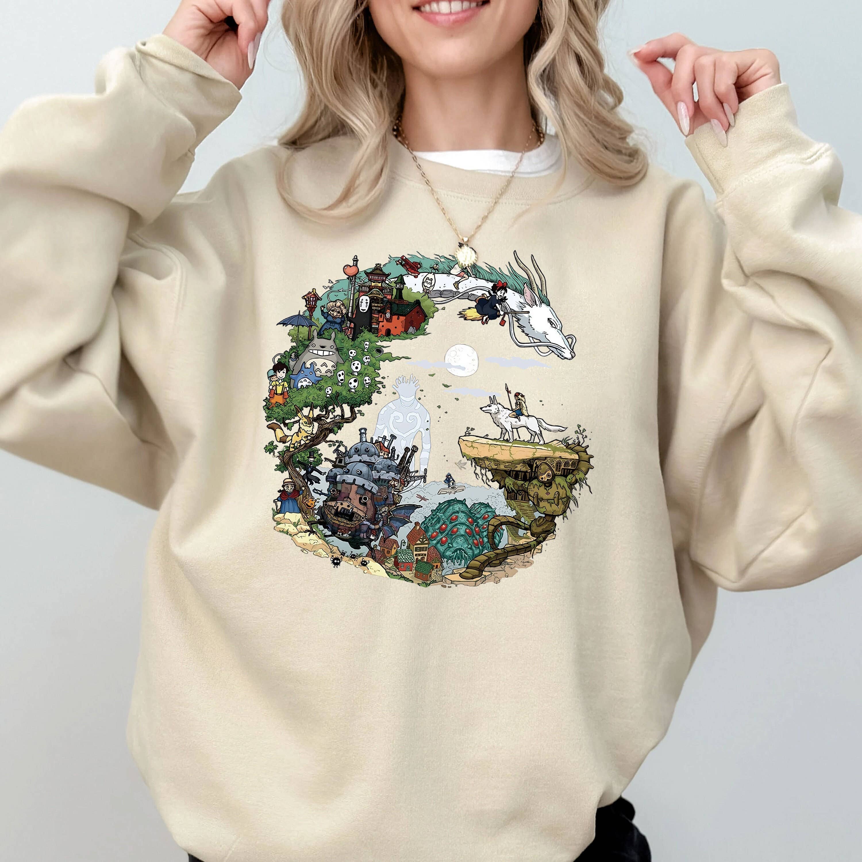 Spirited Away Ghibli Sweatshirt - Totoro No Face Miyazaki T-Shirts, Hoodie | PodTeesHub.com