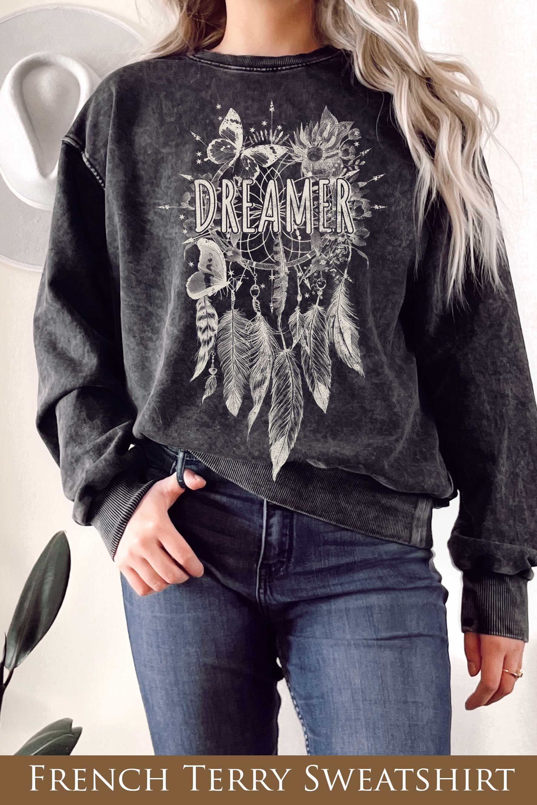 Dream Catcher Mineral Graphix Mineral Terry Sweatshirt T-Shirts, Hoodie | PodTeesHub.com