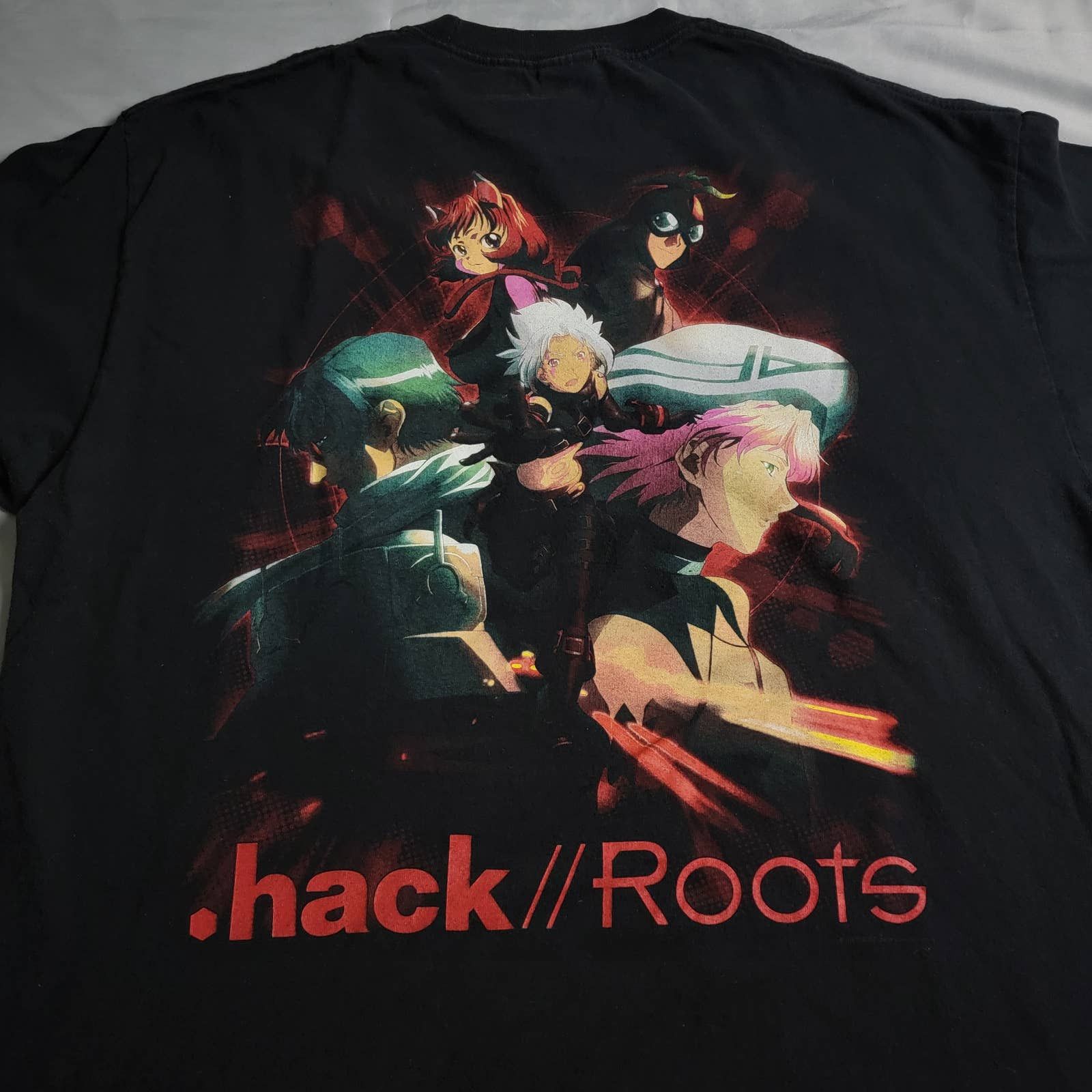 Vintage Hack Roots Anime Gaming Shirt 00s 90s Hoodie, Sweatshirt | PodTeesHub.com