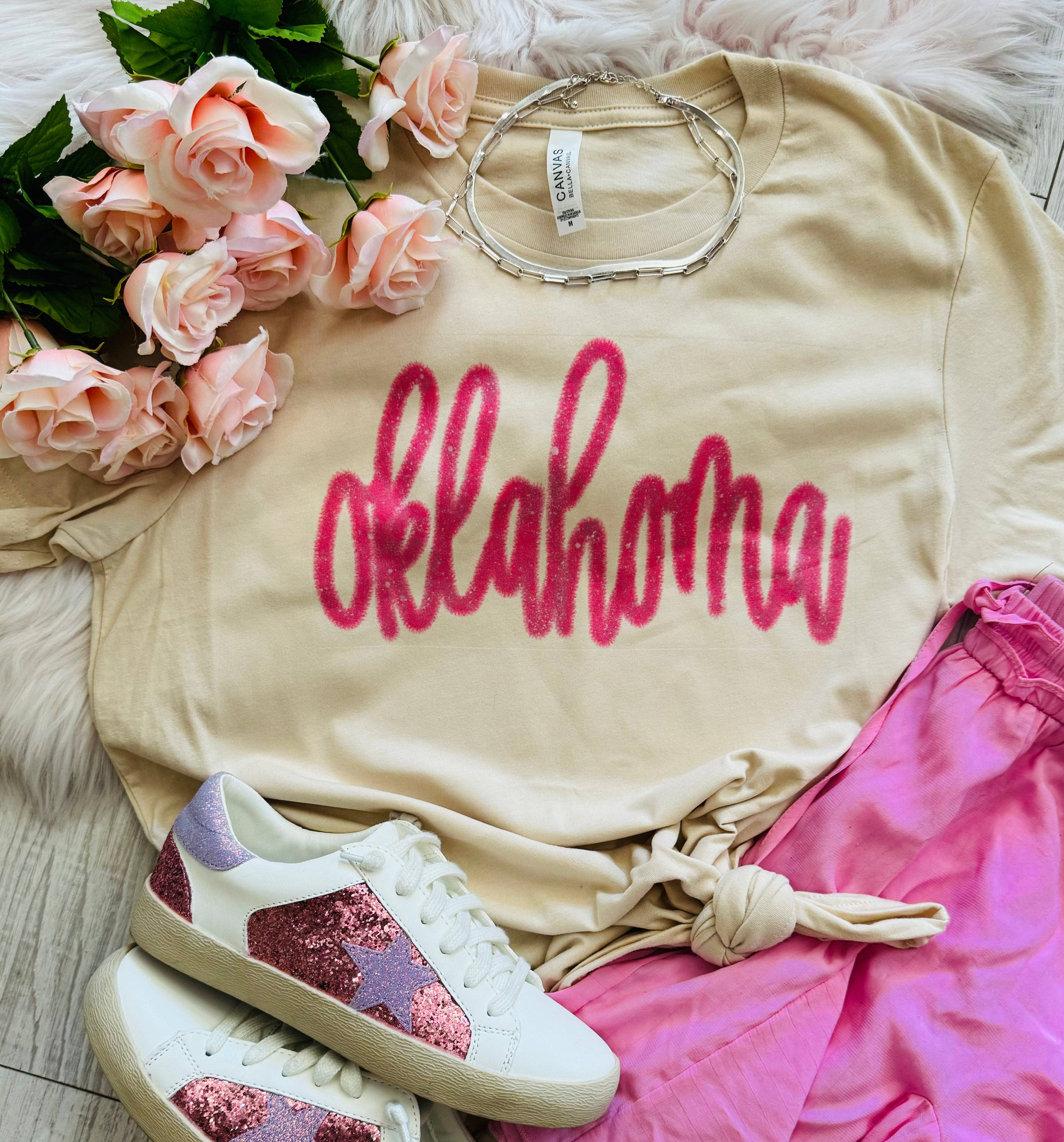 Oklahoma Faux Tinsel Tee Hoodie, Sweatshirt | PodTeesHub.com