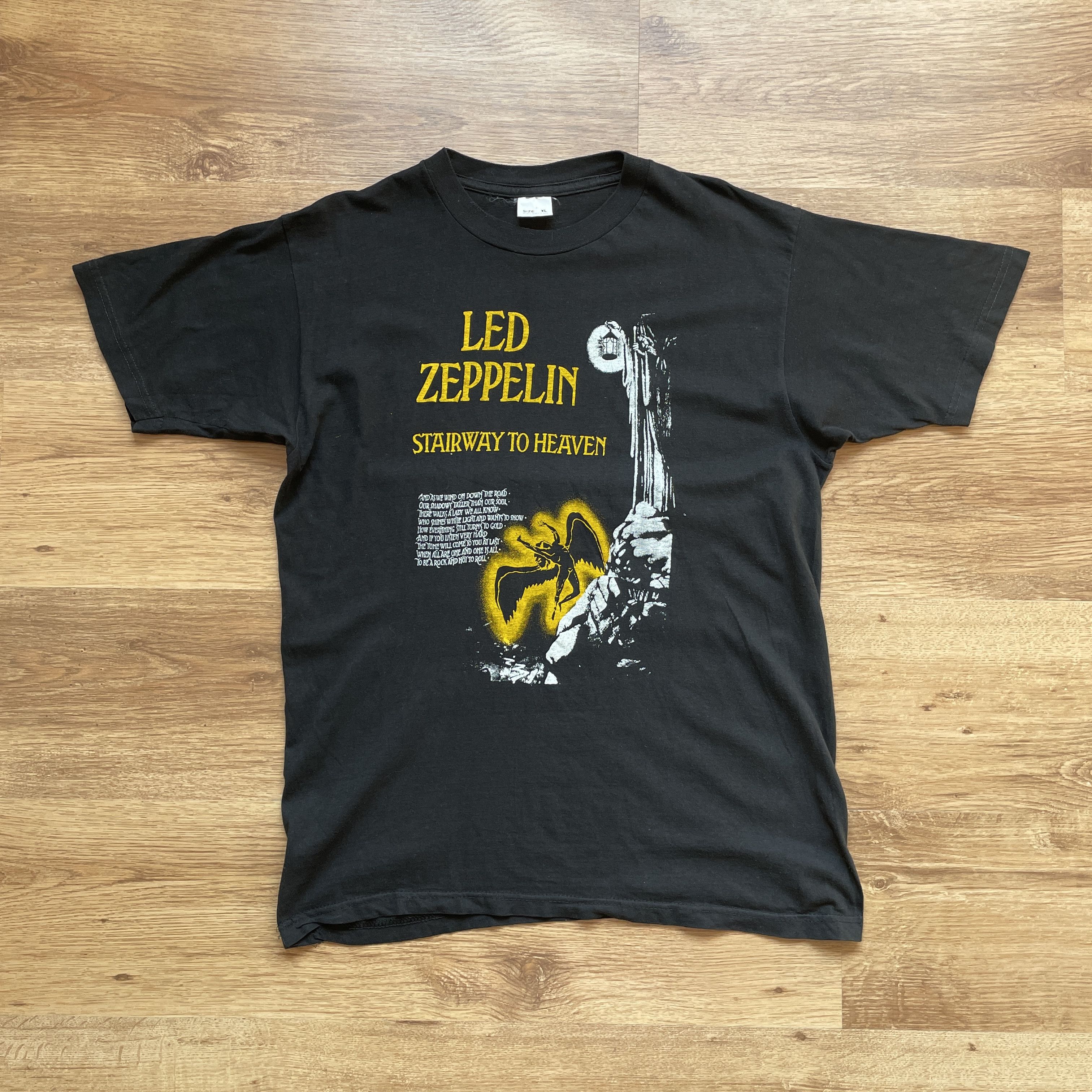 Led Zeppelin X Vintage Led Zeppelin Stairway To Heaven Vintage 90 S T Shirt Size M Hoodie, Sweatshirt | PodTeesHub.com